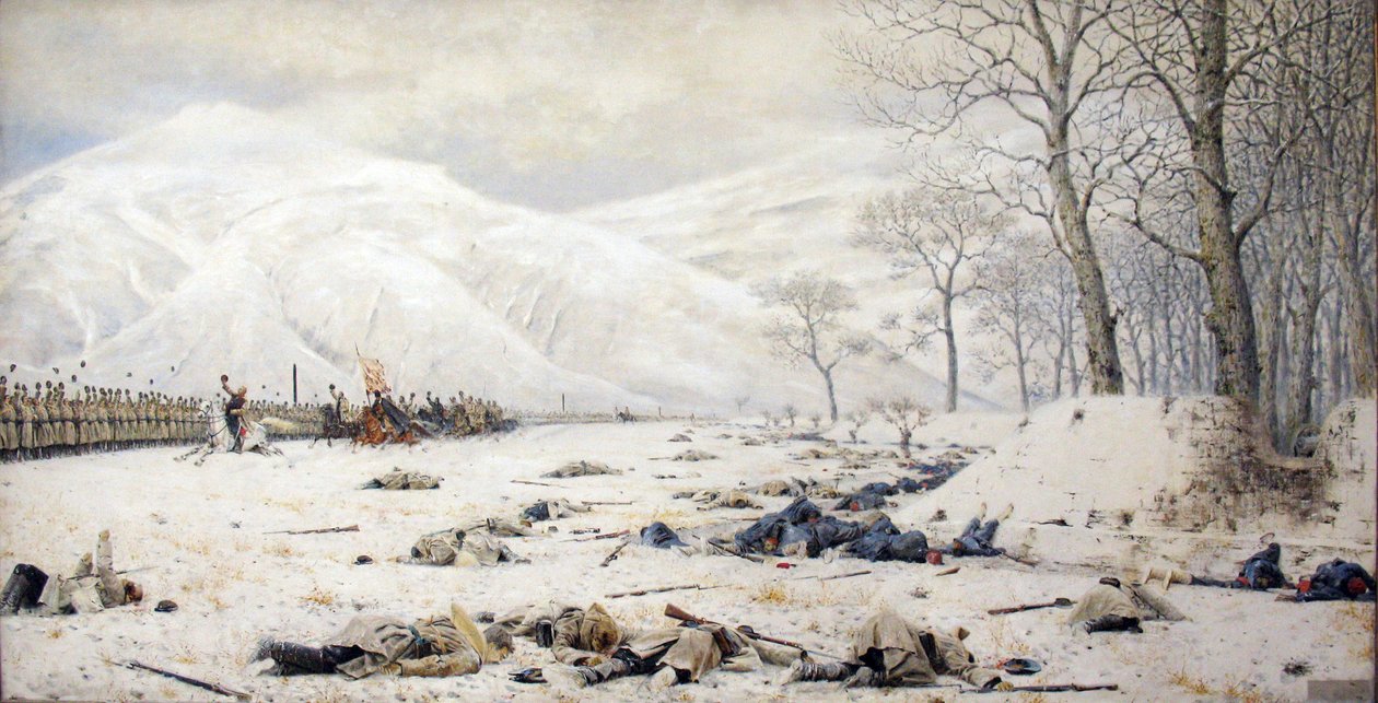 Taistelukenttä Shipkan solassa tekijältä Vasily Vereshchagin