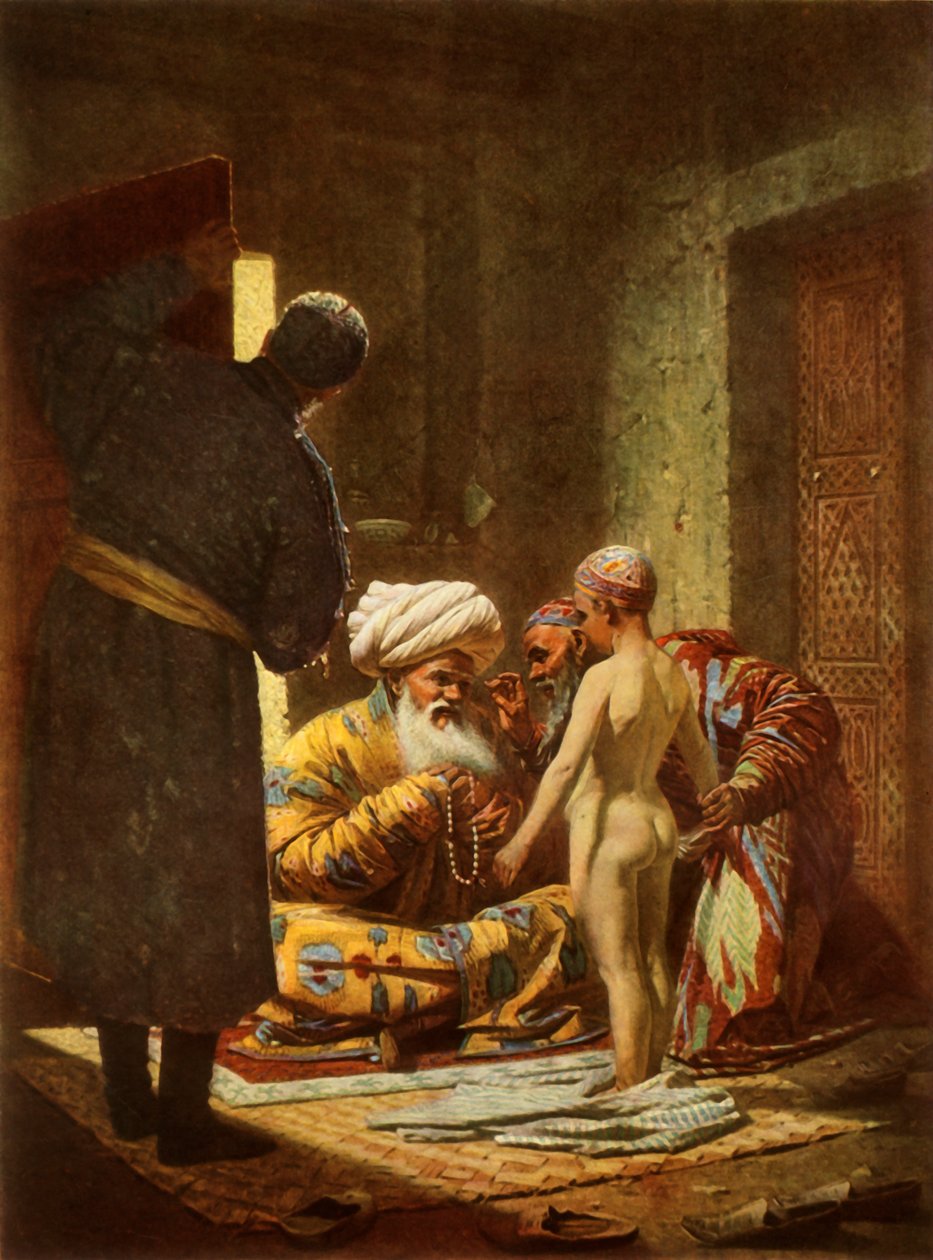Nuoren orjan myynti, 1872, 1965. tekijältä Vasily Vereshchagin