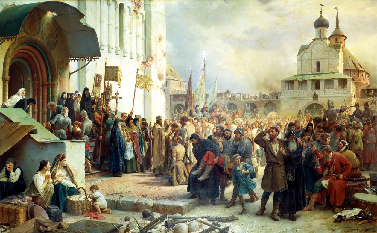 Kolminaisuuden piiritys Sergius Lavra Sergiev Posadissa, 1891. tekijältä Vasily Vereshchagin