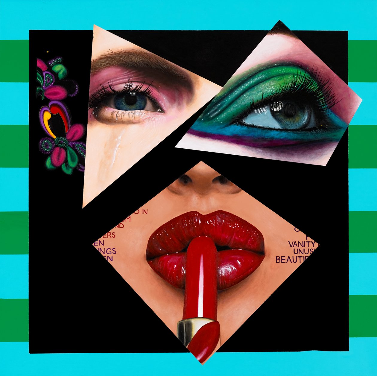 Ulterior Embellishments of a Covergirl, 2017 (Akryyli puulle) tekijältä Vaskeen Vaskeen