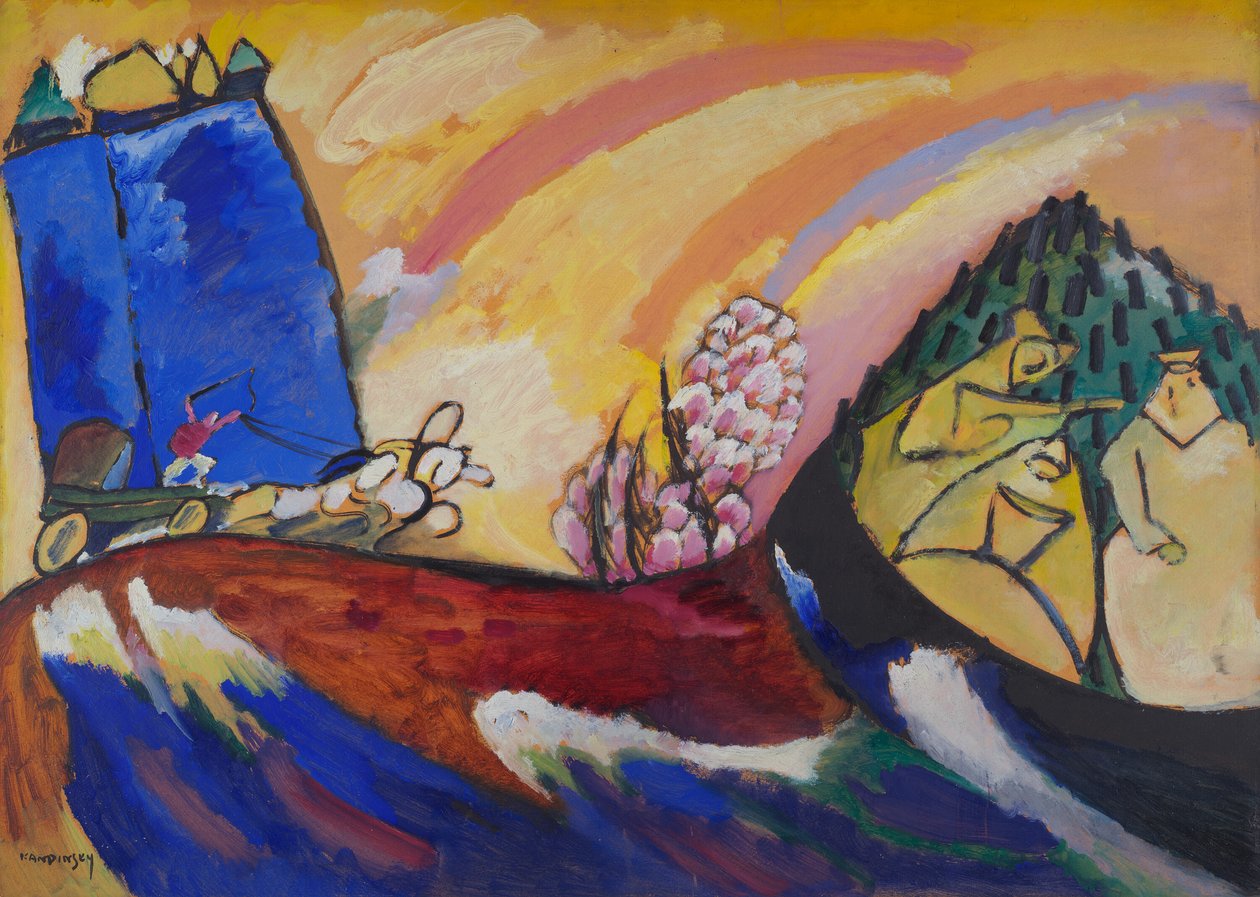 Maalaus troikan kanssa, 4036. tekijältä Wassily Kandinsky