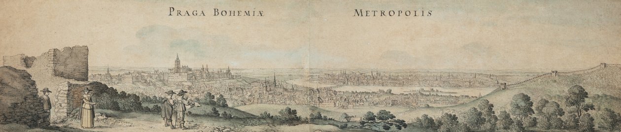 Upeat näkymät Prahaan tekijältä Václav Hollar