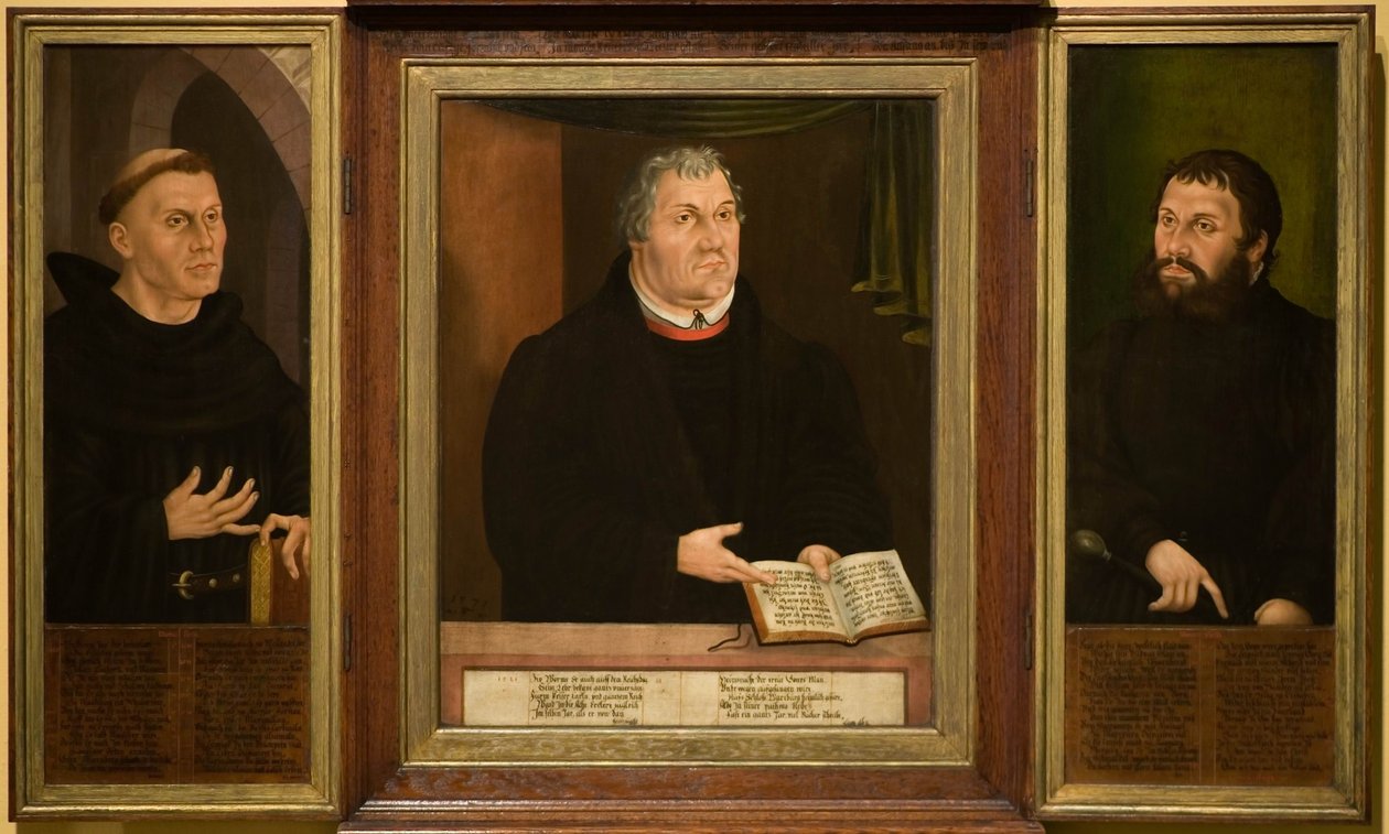 Lutherin pyhäkkö, triptyykki, 1572 tekijältä Veit Thiem