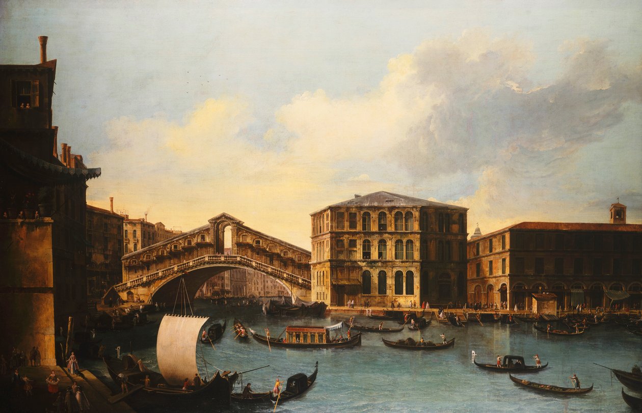Rialton silta, Venetsia, pohjoisesta, 1753 tekijältä Venetian School