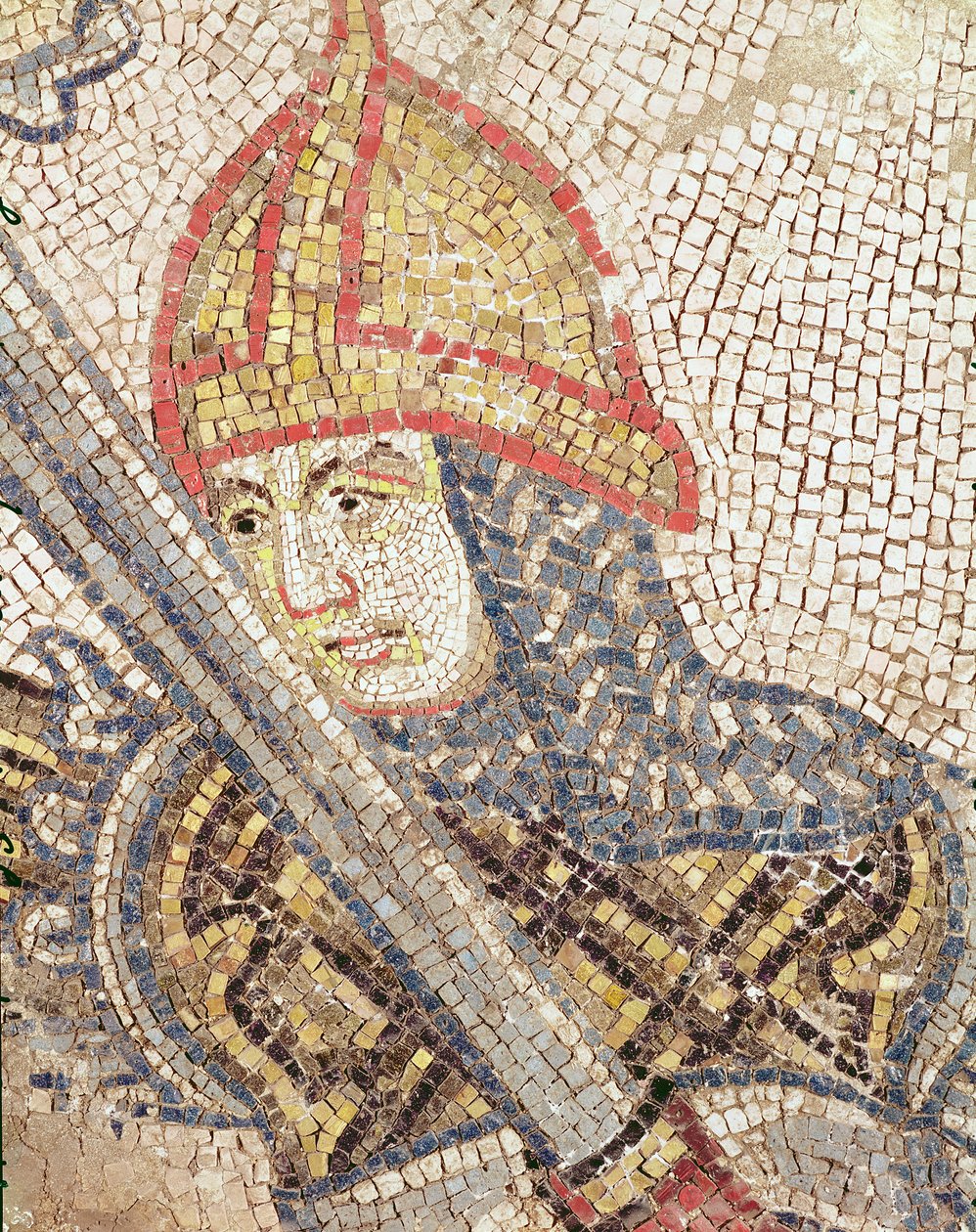 Sotilas miekalla (mosaiikki) tekijältä Byzantine School