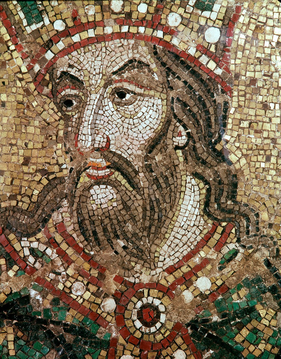 Kuninkaan pää (mosaiikkiyksityiskohta tekijältä Veneto Byzantine School