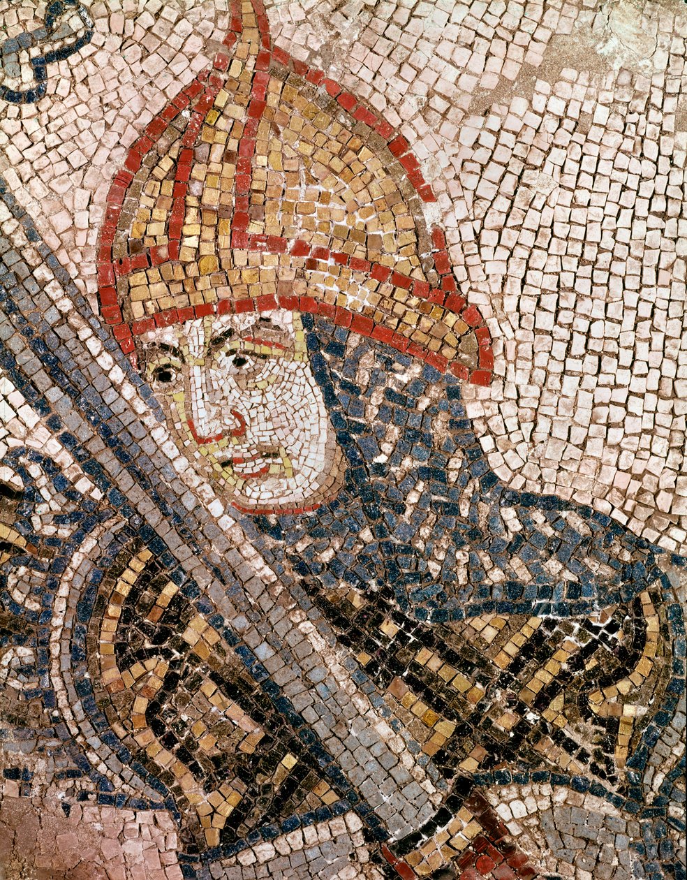 Sotilaan pää (mosaiikkiyksityiskohta tekijältä Veneto Byzantine School