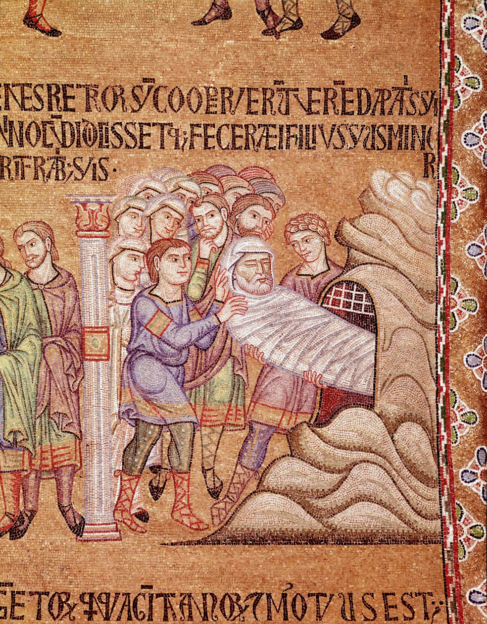 Nooan elämä, Nooan kuolema ja hautaus (mosaiikkiyksityiskohta tekijältä Veneto Byzantine School