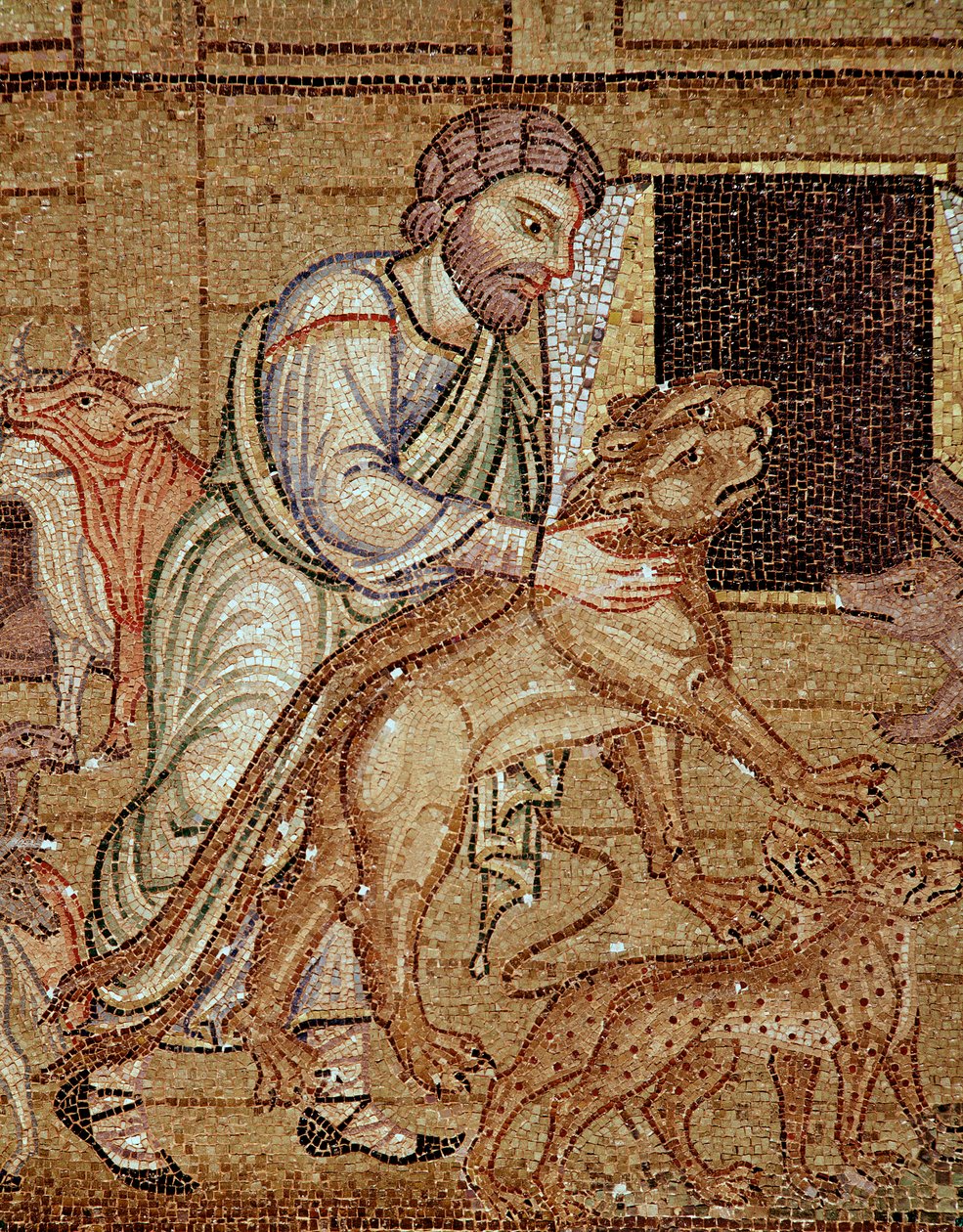 Nooan elämä, arkki (mosaiikkiyksityiskohta tekijältä Veneto Byzantine School
