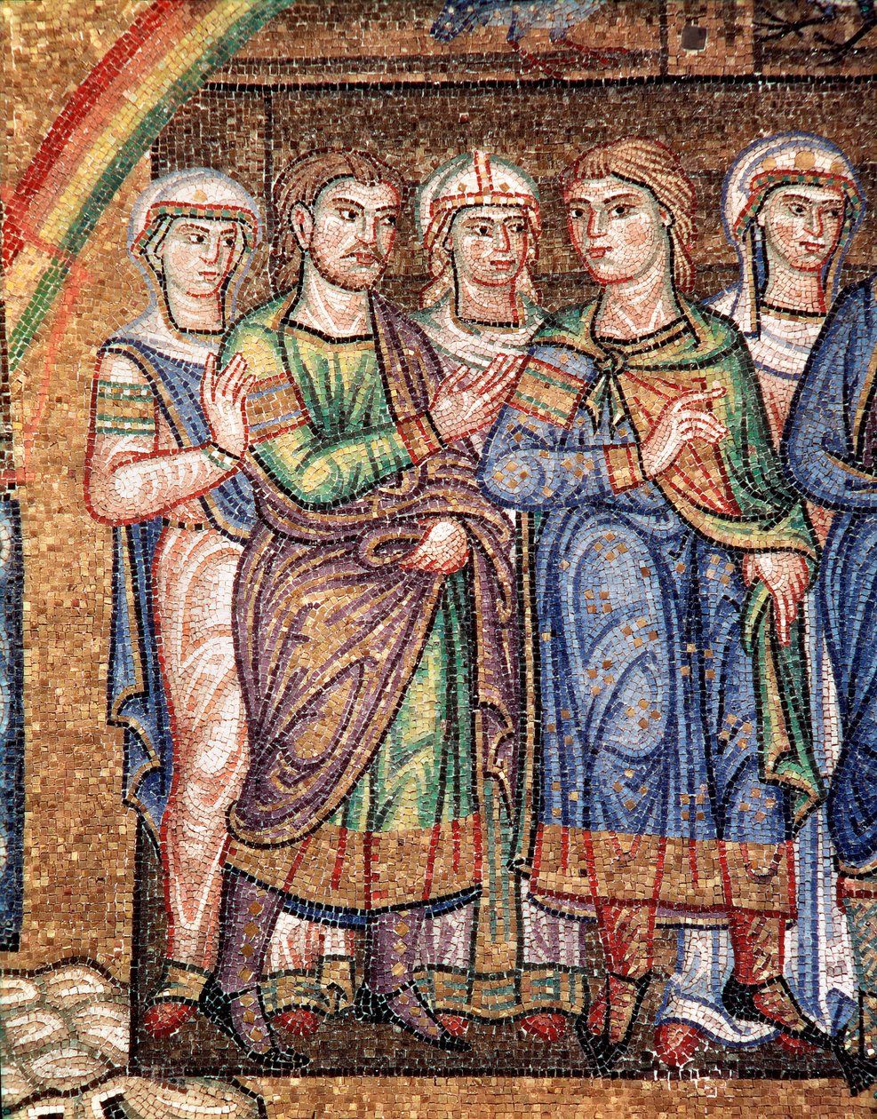 Nooan, Nooan poikien elämä (mosaiikkiyksityiskohta tekijältä Veneto Byzantine School