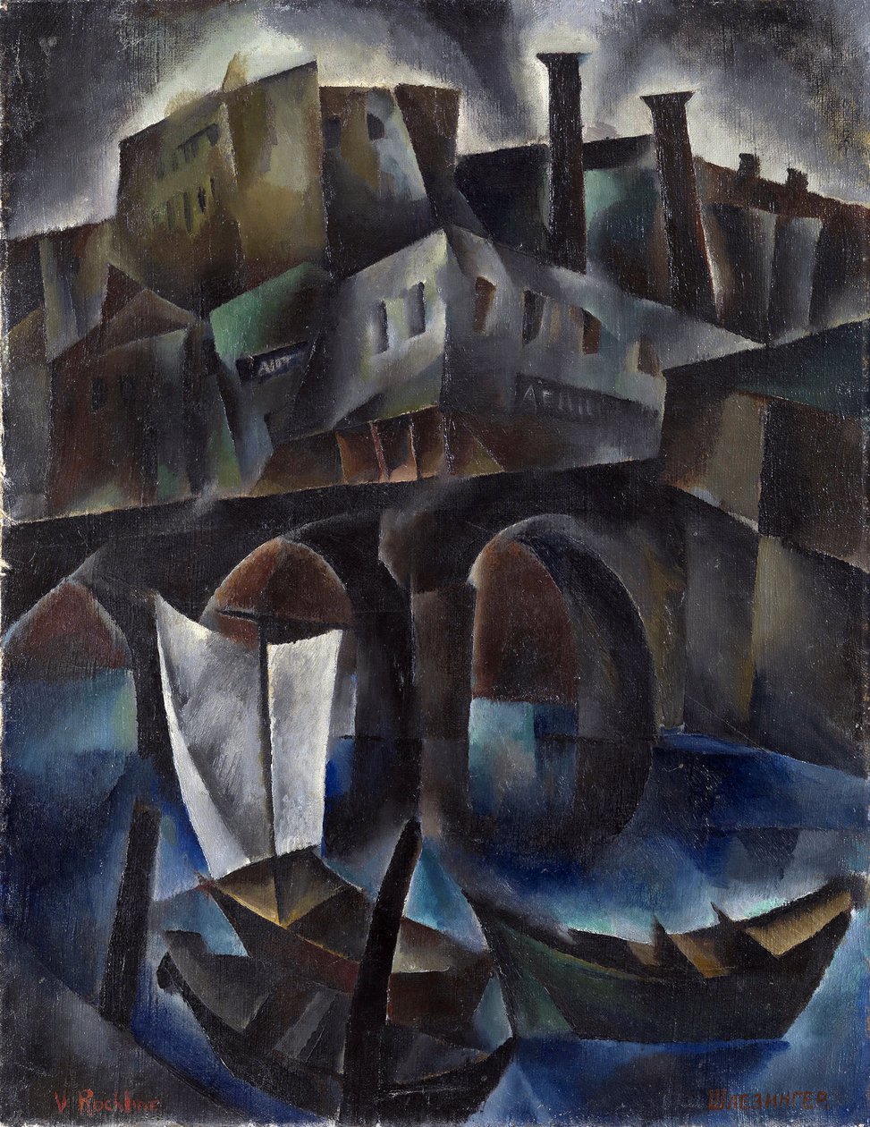 Näkymä Tiflisistä (tai Tbilisistä, Georgiasta) - Näkymä Tiflisin maalauksesta Vera Rockline (Rokhlina) (1896-1934) Öljy kankaalle 1919-1920 Koko 97,5x75,5 cm Yksityiskokoelma tekijältä Vera Rockline