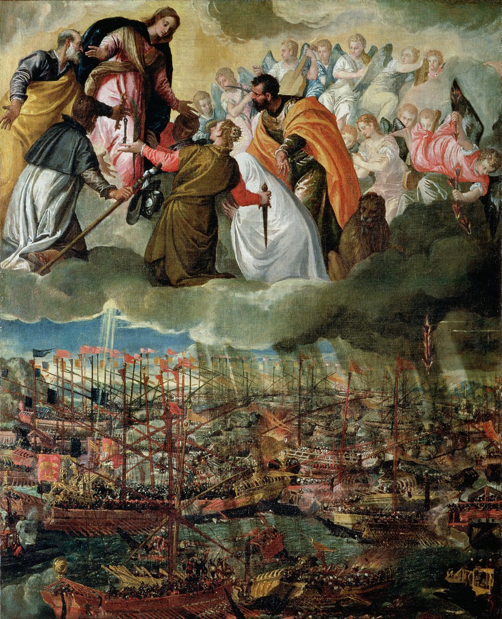 Allegoria Lepanton taistelusta, 7. lokakuuta 1571 tekijältä Paolo Veronese