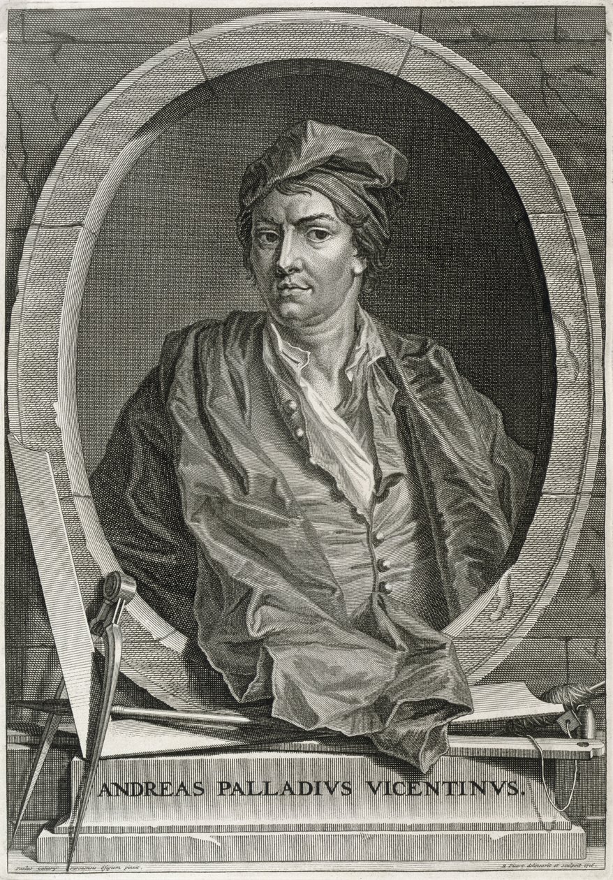 Andrea Palladio (1508-80), kaiverrus Bernard Picart (1673-1733) 1716 tekijältä Paolo Veronese