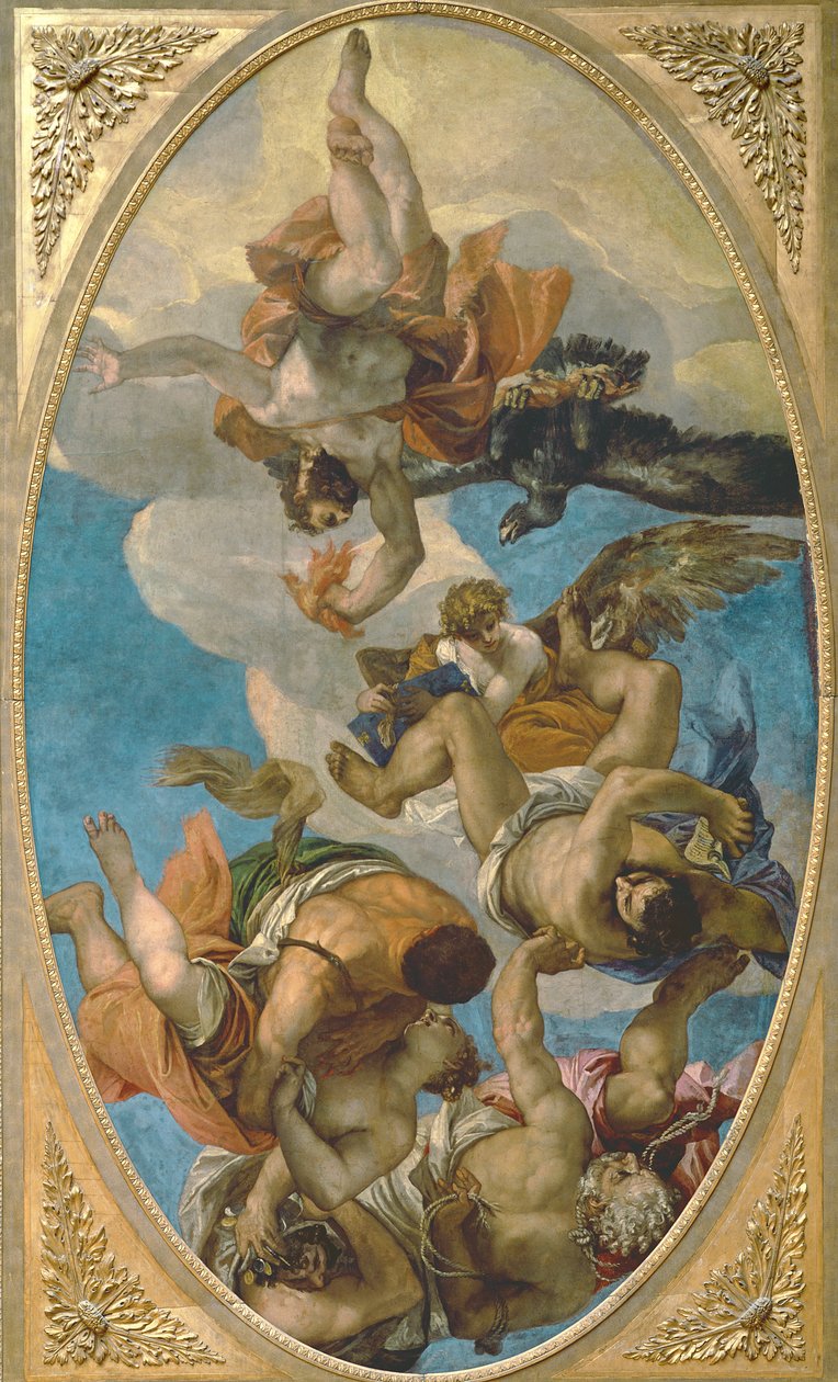 Jupiter törmää paheisiin tekijältä Paolo Veronese