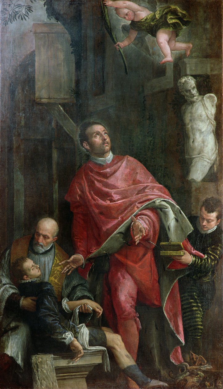 Pyhä Pantaleone parantamassa lasta, 1587 tekijältä Paolo Veronese