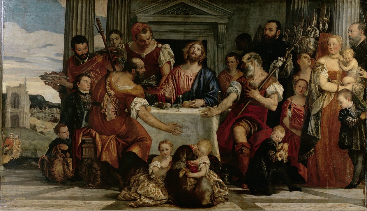 Illallinen Emmauksessa tekijältä Paolo Veronese