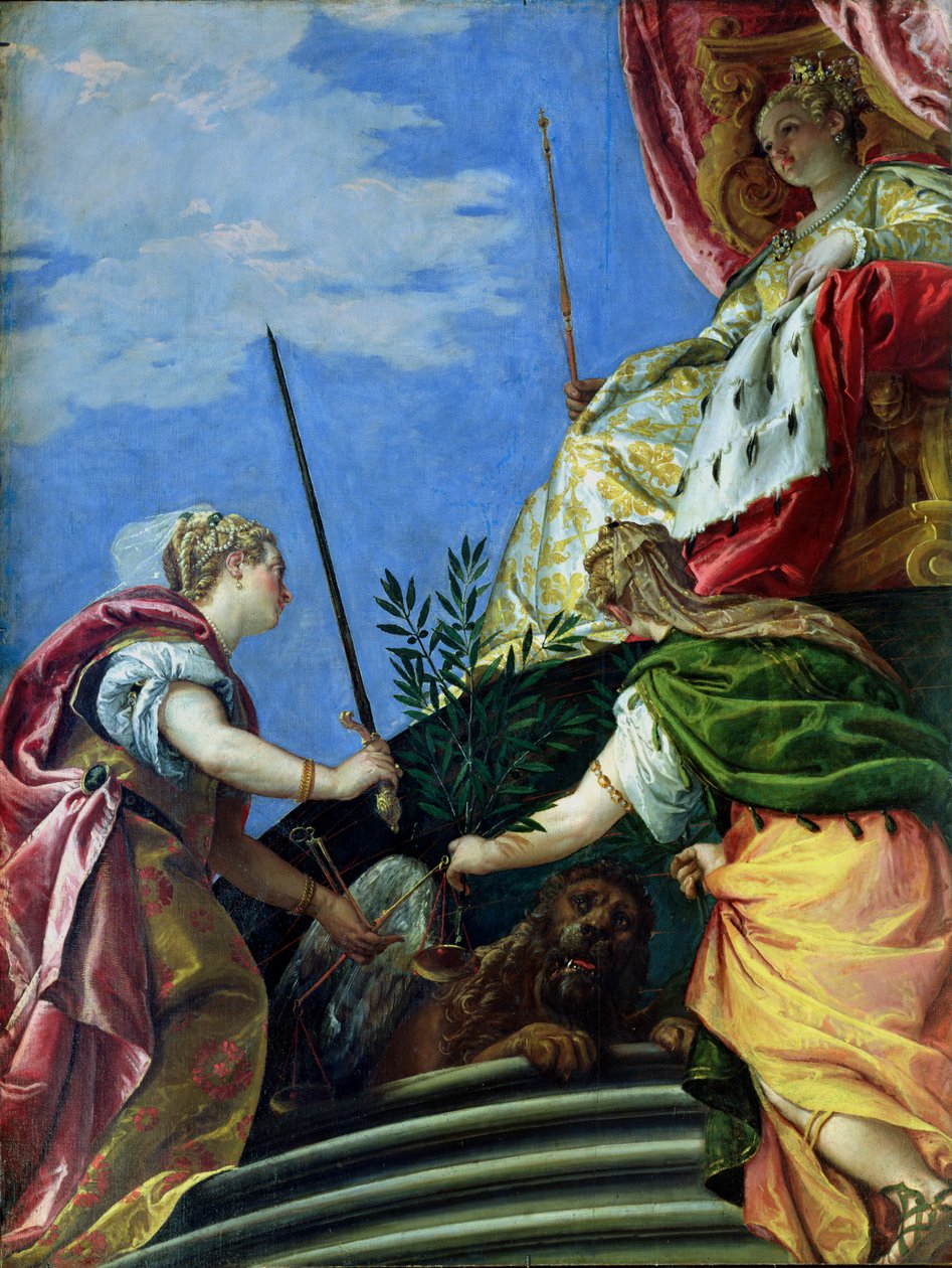 Venetsia valtaistui oikeuden ja rauhan välissä tekijältä Paolo Veronese