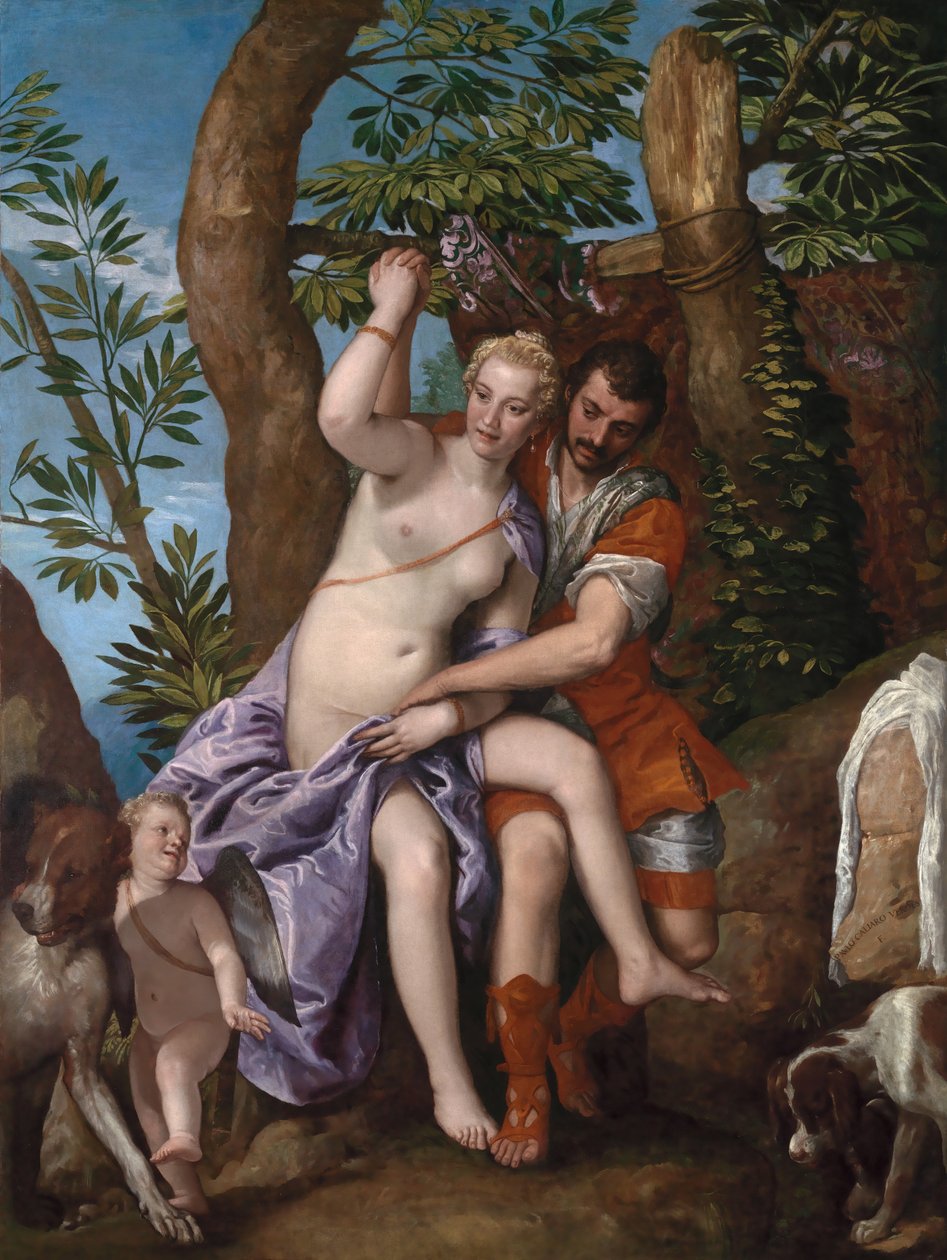 Venus ja Adonis, 1570-luku tekijältä Veronese