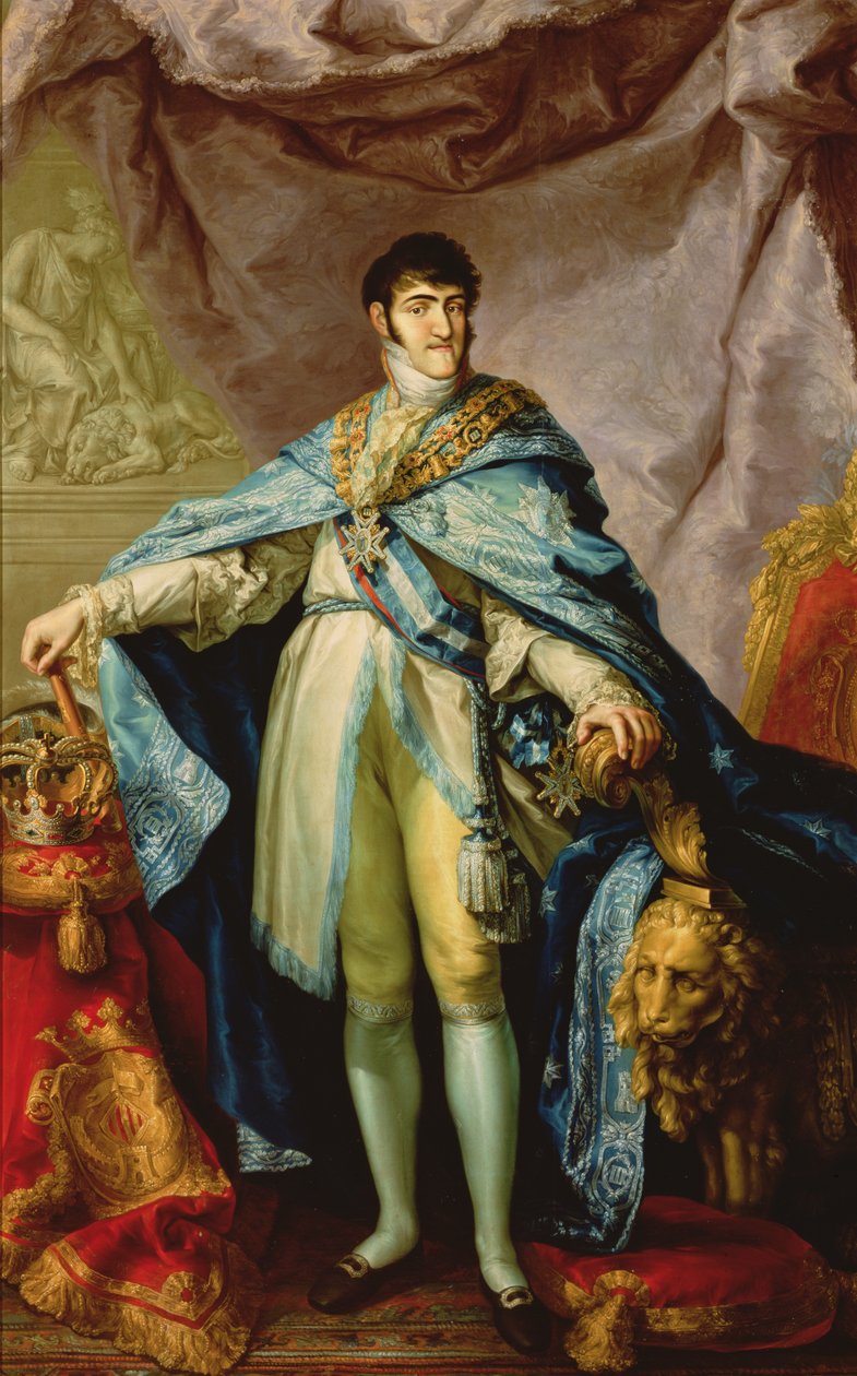Ferdinand VII (1784-1833) Bourbonista, 1808-11 tekijältä Vicente Lopez y Portana