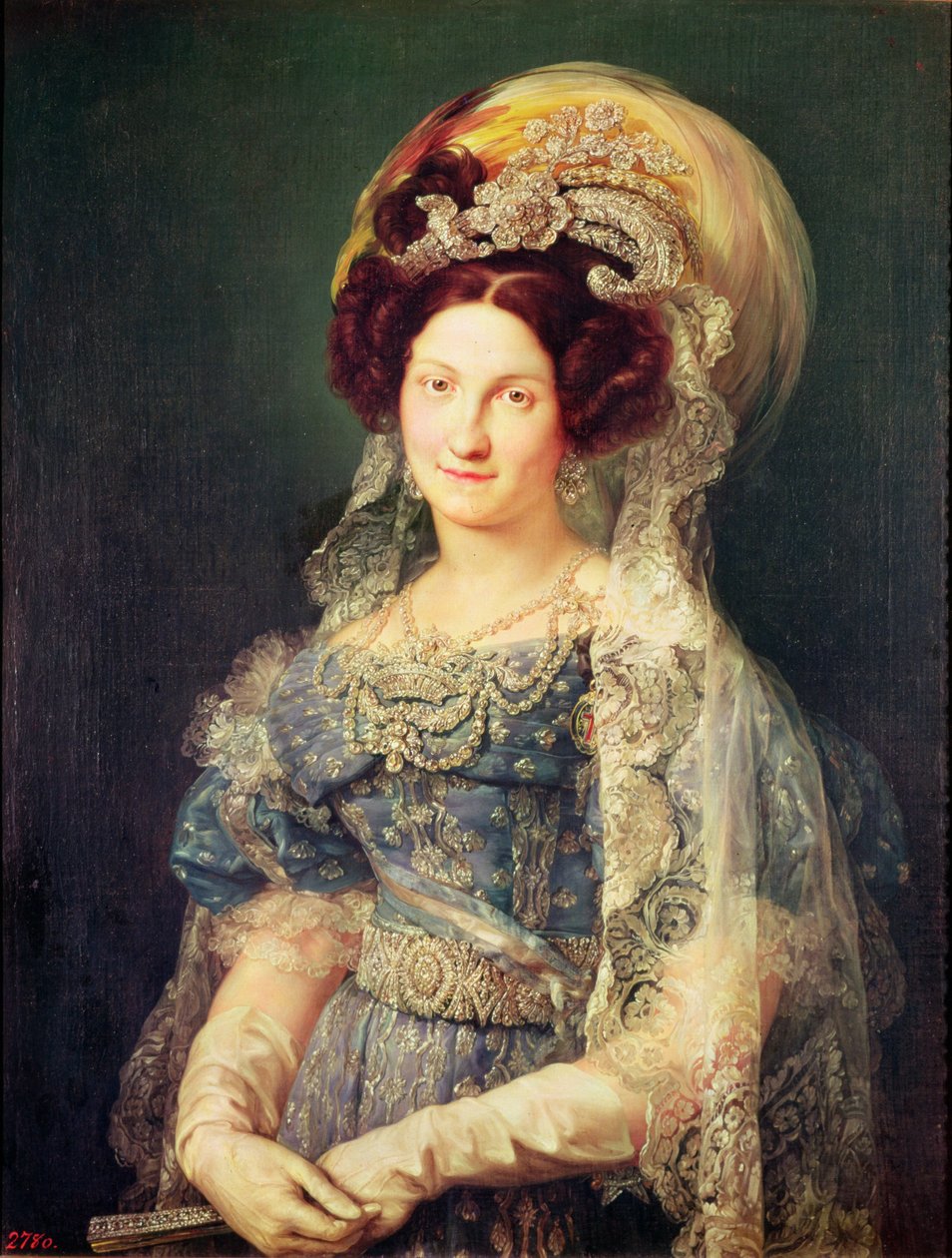 Maria Christina de Bourbon-Sicile (1806-78) Espanjan kuningatar, n. 1829 tekijältä Vicente Lopez y Portana