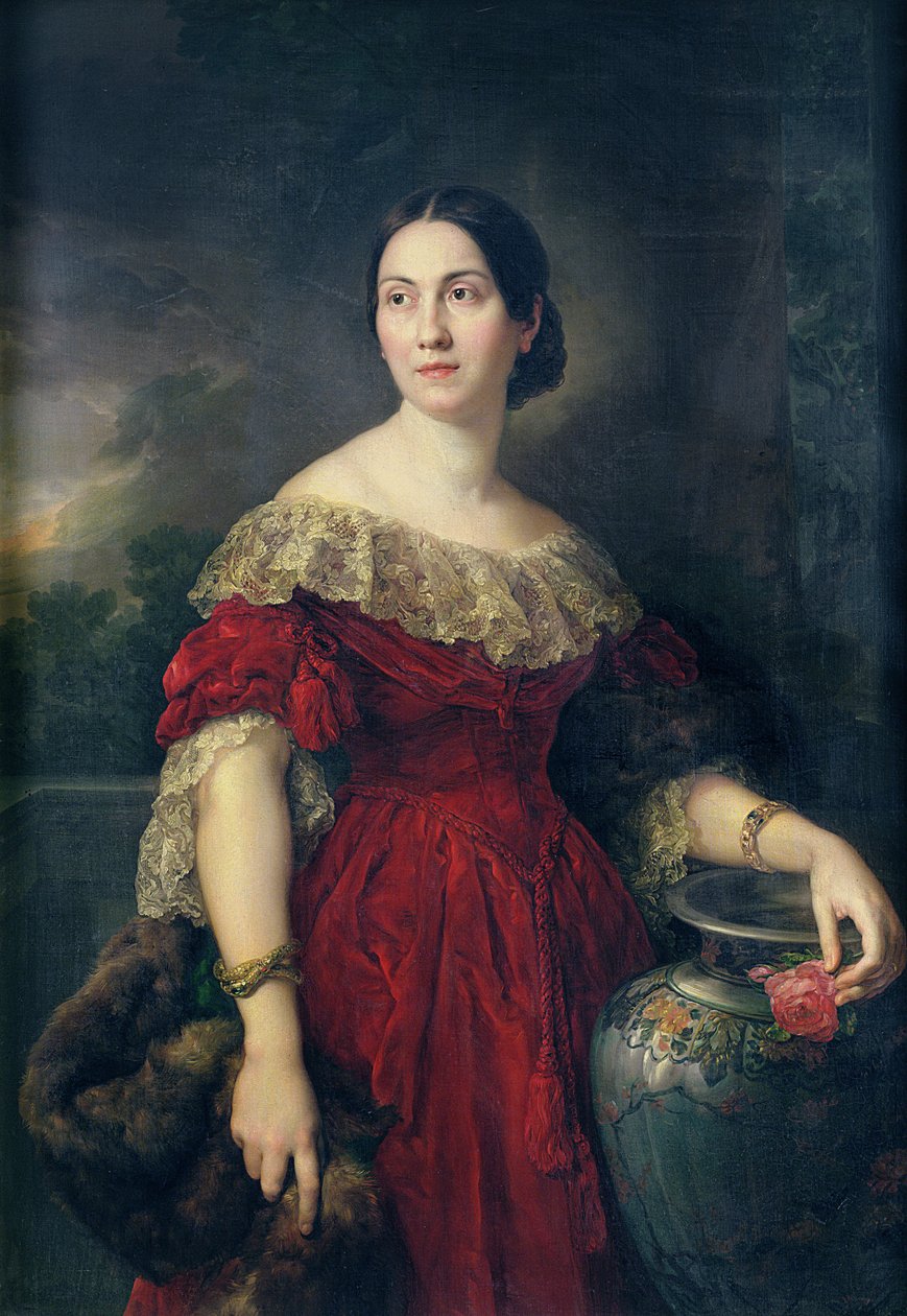 Rouva Aaron Vail (Emilie Salles) 1842 (pari ks. 149700). tekijältä Vicente Lopez y Portana
