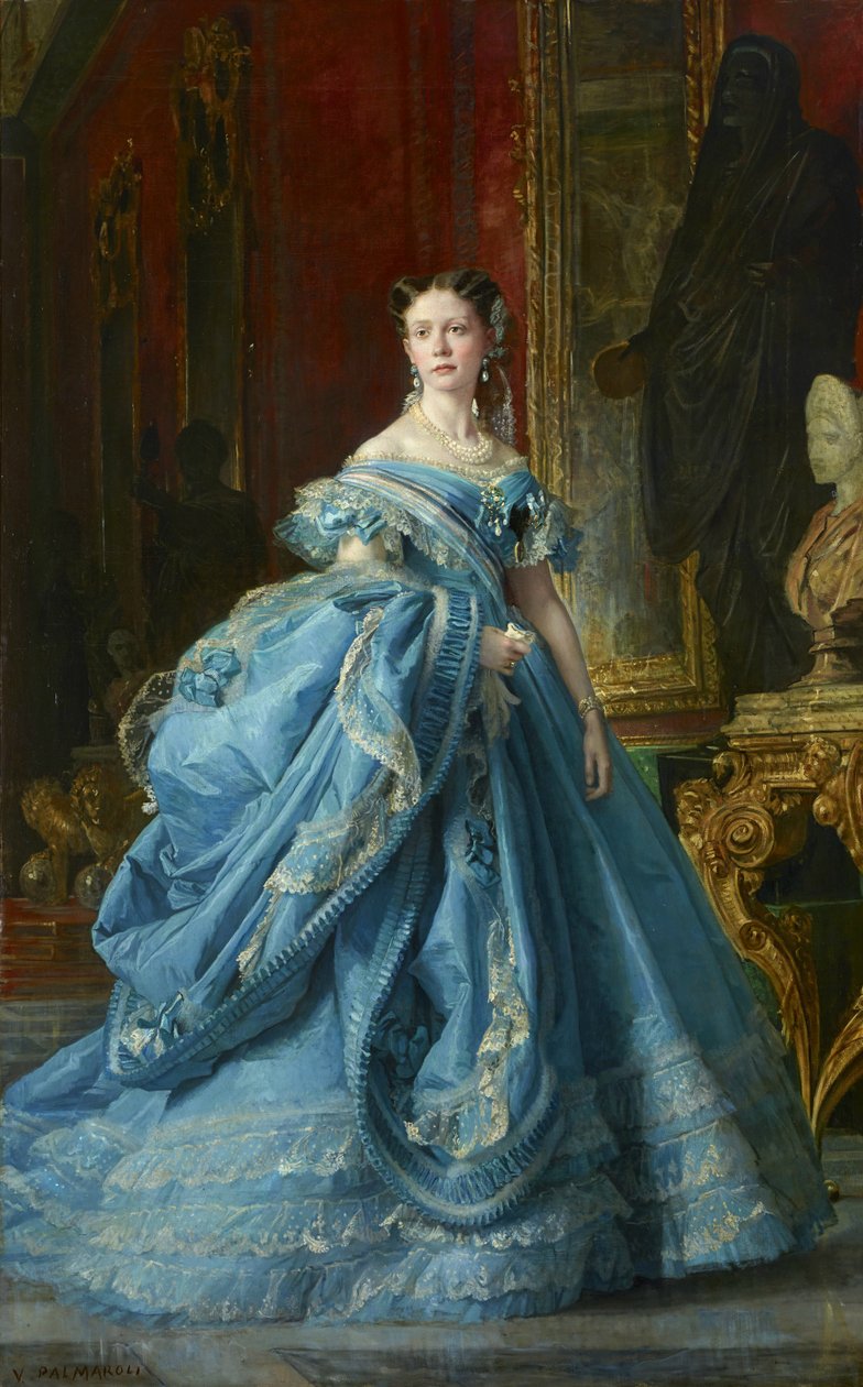 La infanta Isabel de Borbón y Borbón, hija de Isabel II tekijältä Vicente Palmaroli y Gónzalez