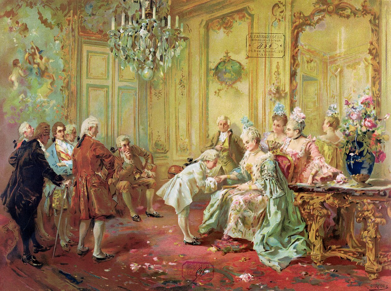 Nuoren Mozartin esitys rouva de Pompadourille Versailles