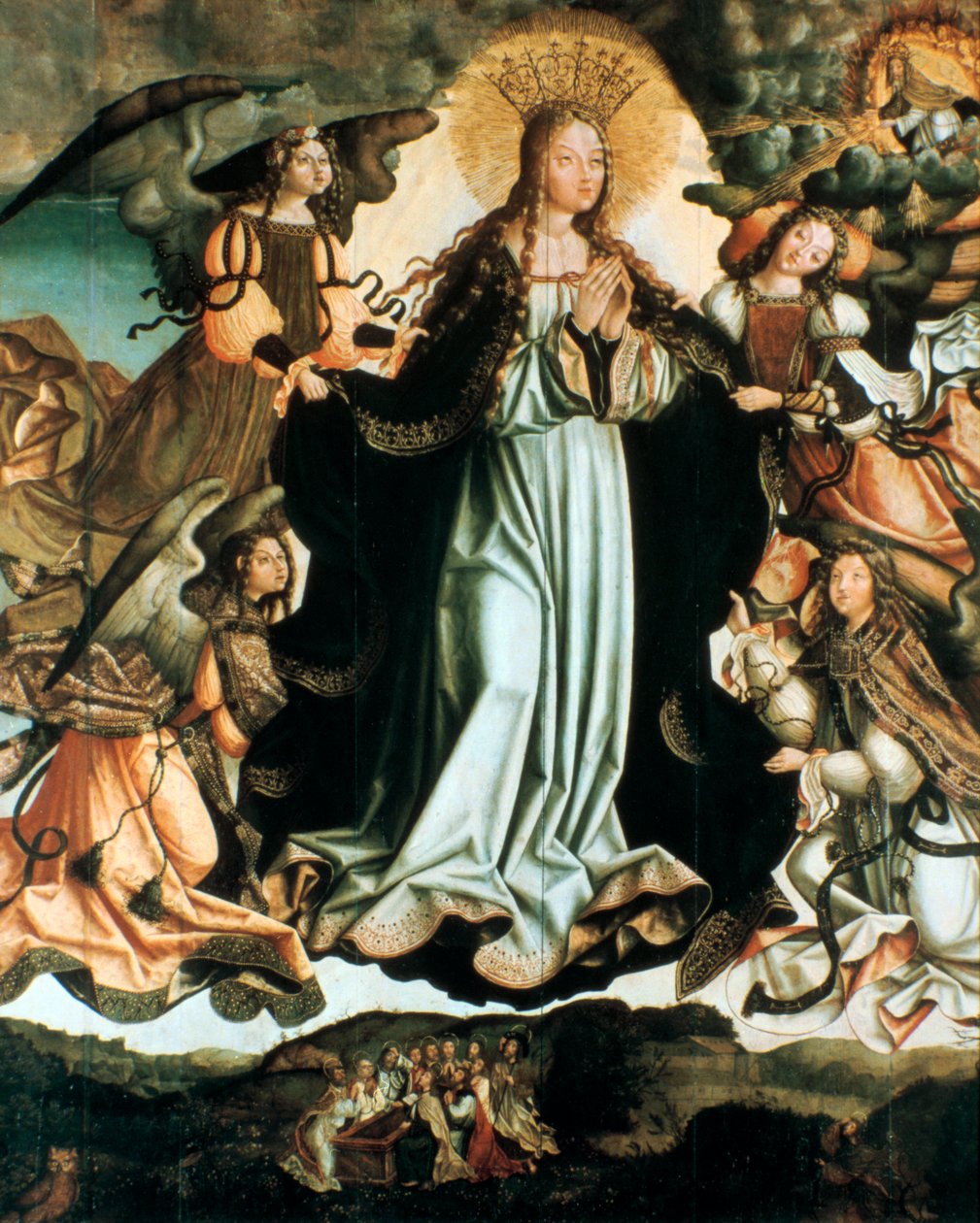 Neitsyt taivaaseenastuminen, c1491-1518 tekijältä Vicente Gil