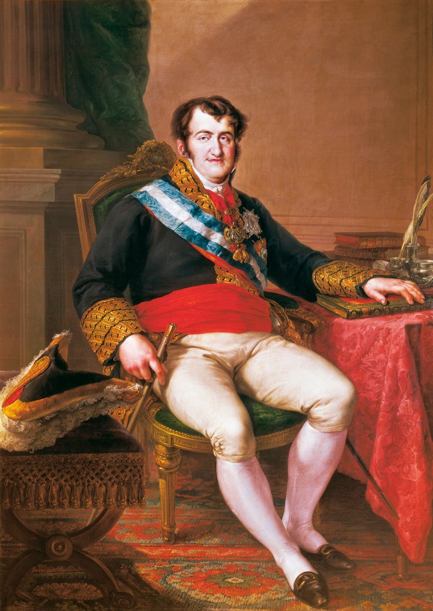 Espanjalaisen Fernand VII:n (1784-1833) muotokuva (öljy kankaalle) tekijältä Vicente Lopez y Portana