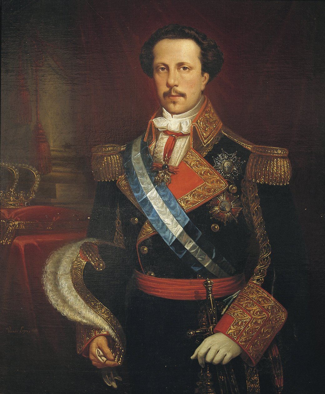 Asis de Bourbonin muotokuva Franciscuksesta. 1848 (öljy kankaalle) tekijältä Vicente Lopez y Portana