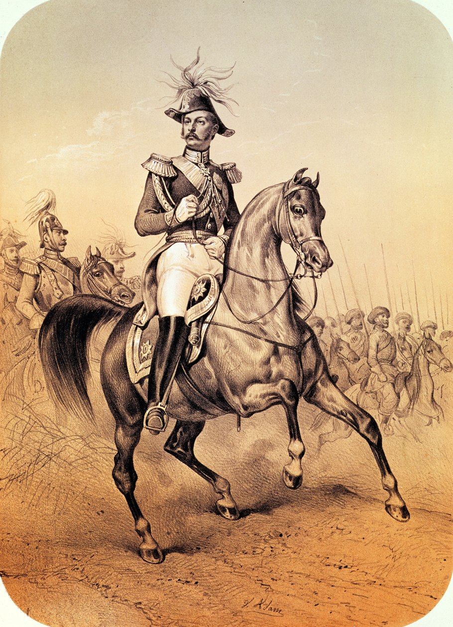 Aleksanteri II (1818-81) Venäjän tsaari tekijältä Victor Adam