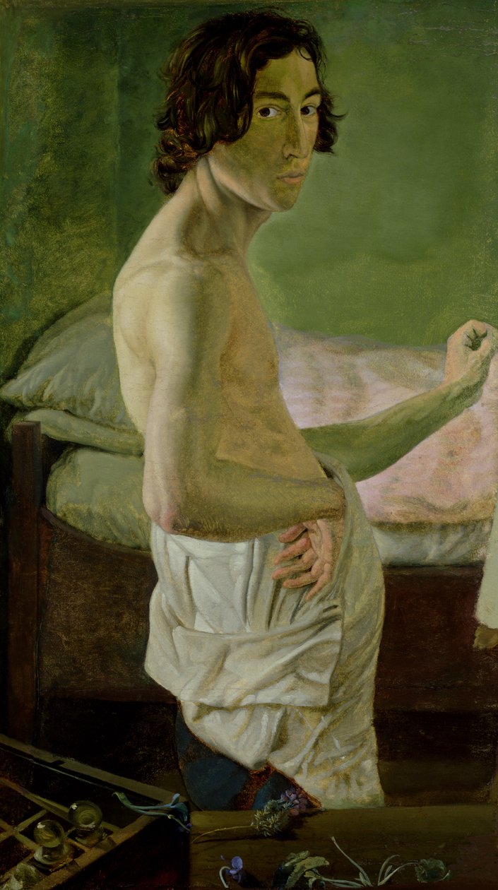 Omakuva maalaustelineen edessä, n. 1828 (sekatekniikka paperille kankaalle) tekijältä Victor Emil Janssen