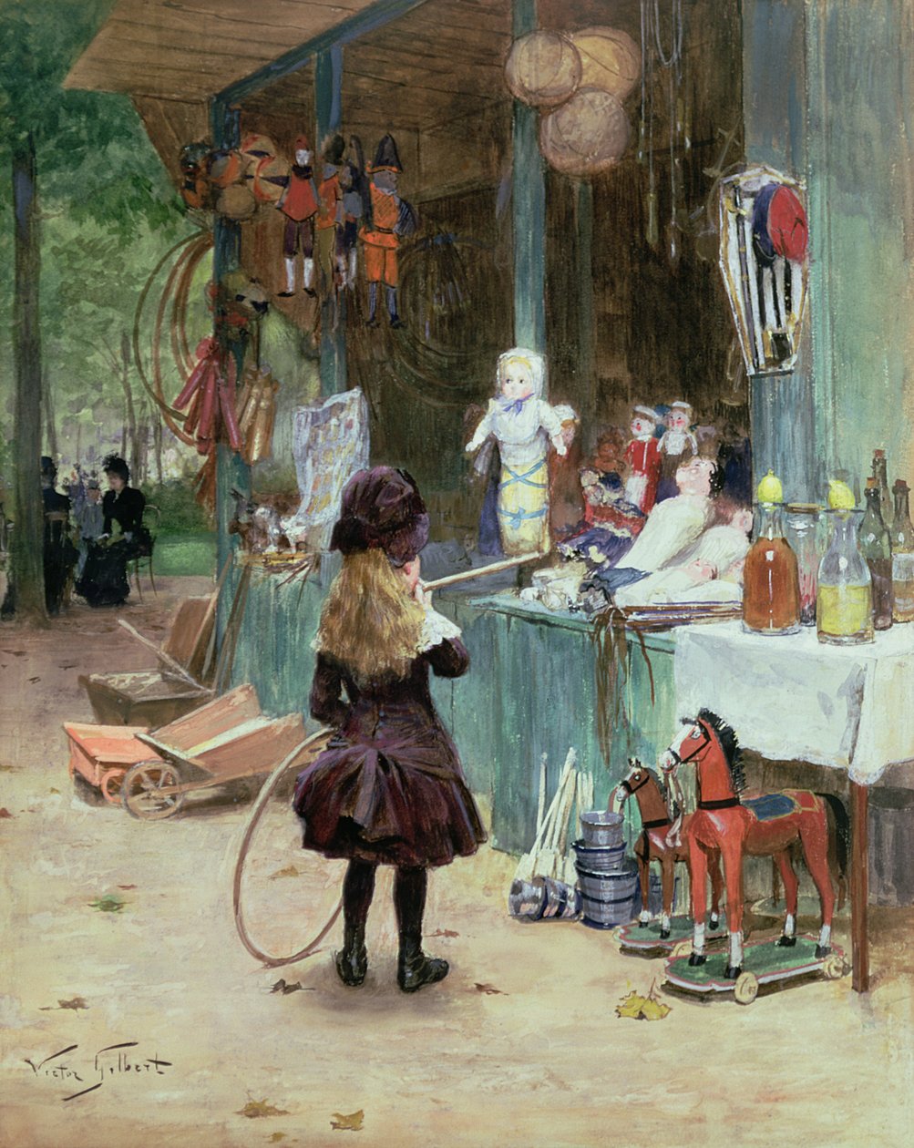 Champs-Elysees Gardensissa, noin 1897 tekijältä Victor Gabriel Gilbert