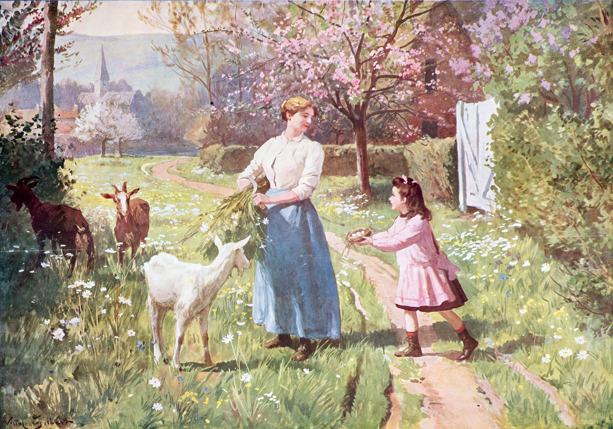 Pääsiäismunat maalla, 1908 tekijältä Victor Gabriel Gilbert