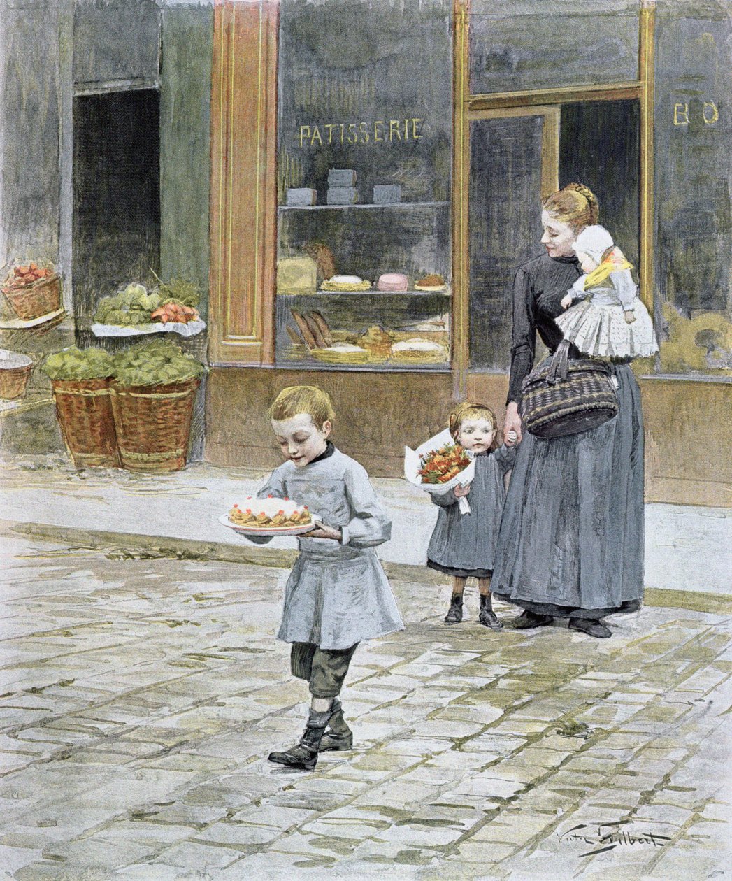 Isänpäivä, 1891 tekijältä Victor Gabriel Gilbert