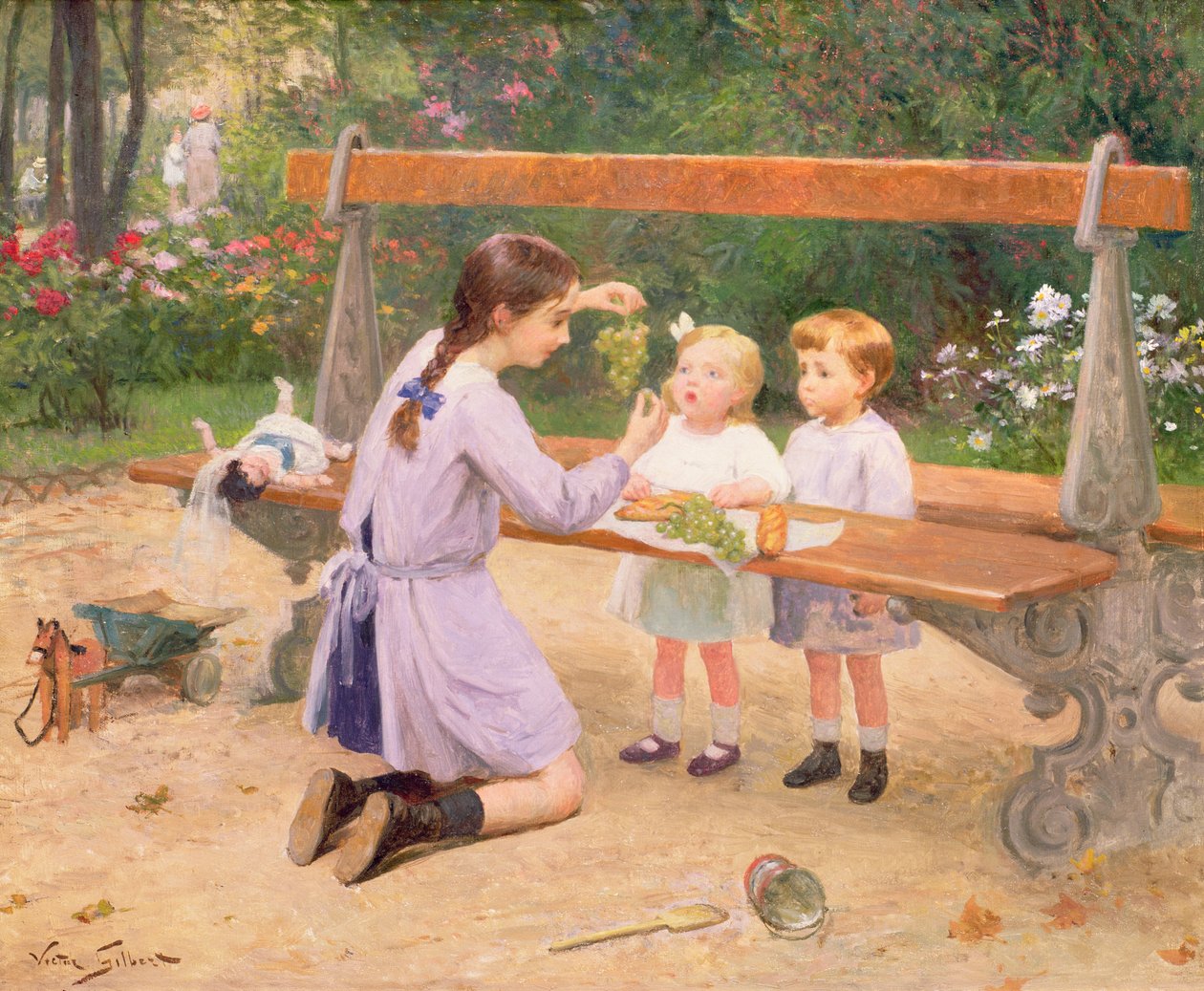 Rypäleen maistelua tekijältä Victor Gabriel Gilbert