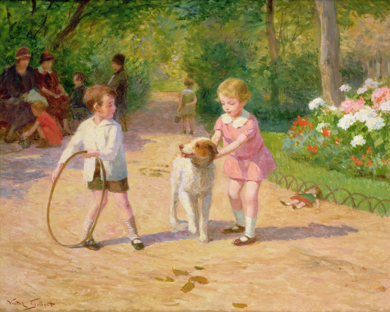 Leikkiminen vanteella tekijältä Victor Gabriel Gilbert