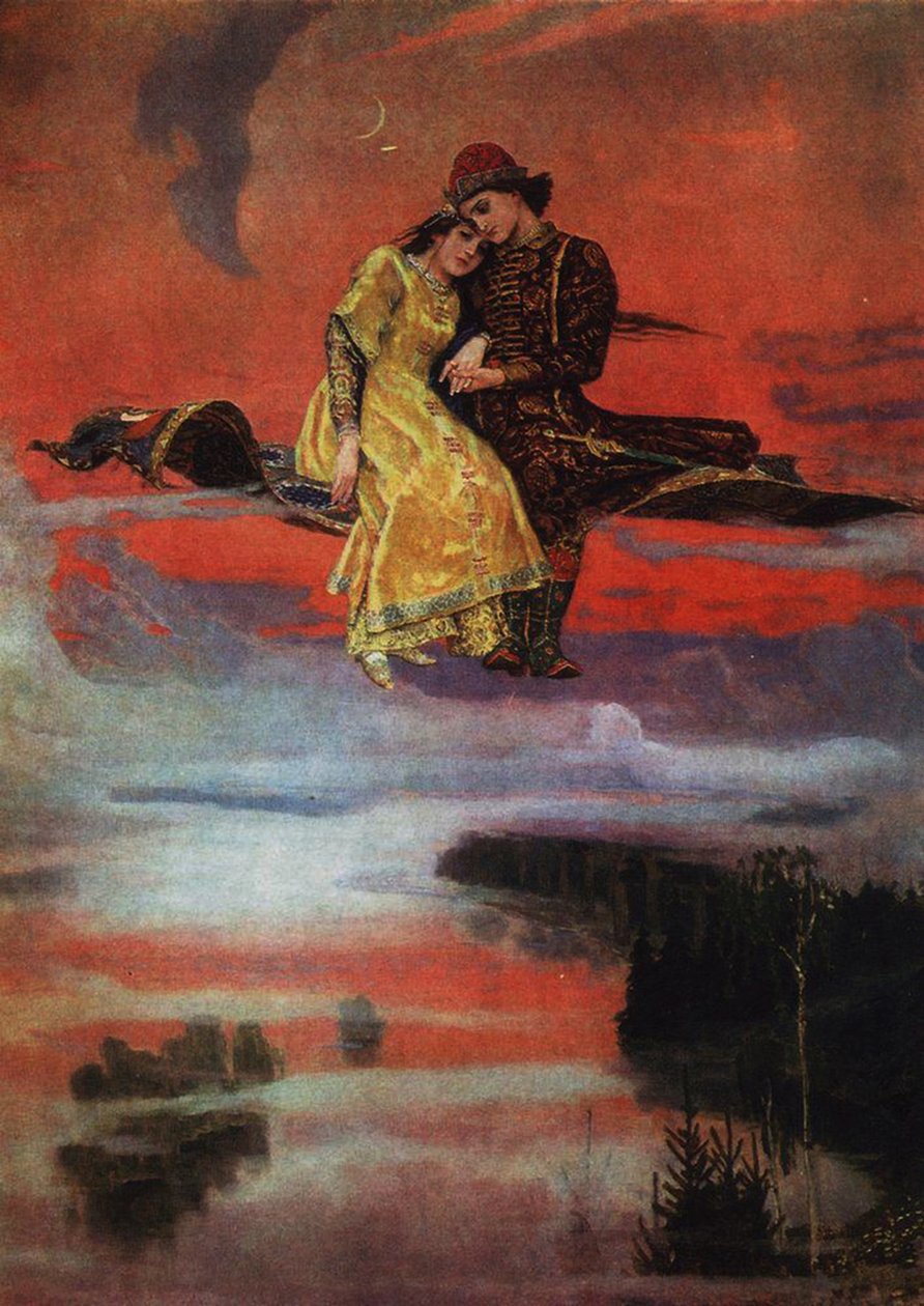 Lentävä matto, 1919-20 tekijältä Victor Mikhailovich Vasnetsov
