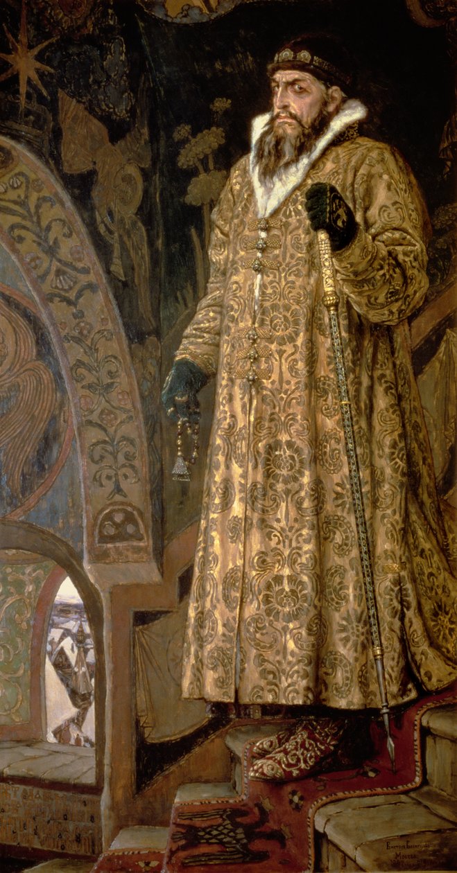 Tsaari Ivan IV Vasilyevich "Kauhea" (1530-84) 1897 tekijältä Victor Mikhailovich Vasnetsov