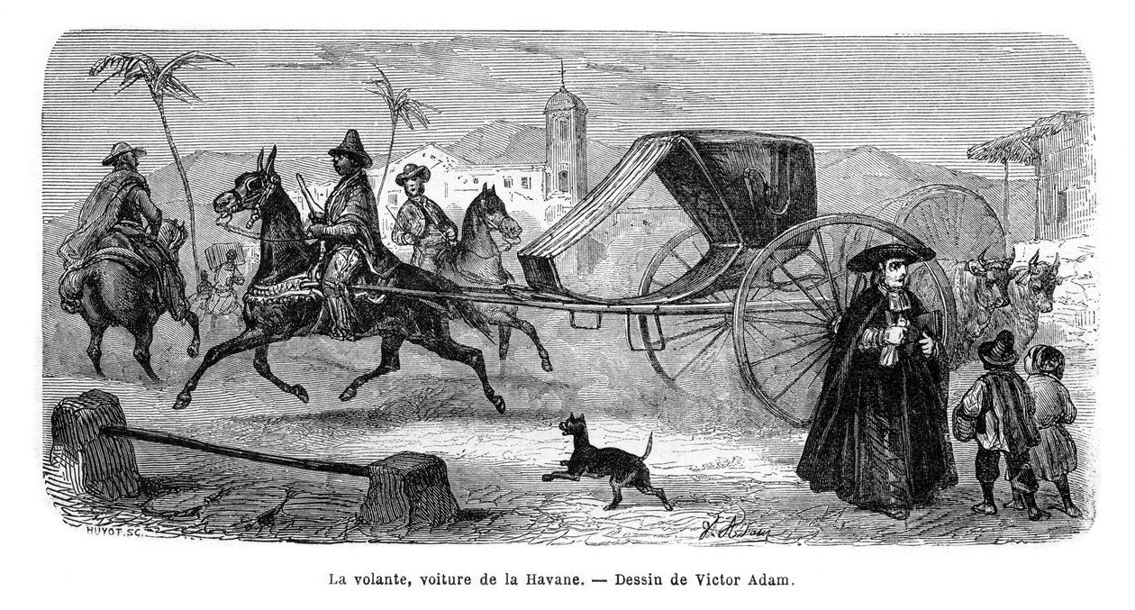 Carriage, Havanna, Kuuba, 1859. tekijältä Victor Adam