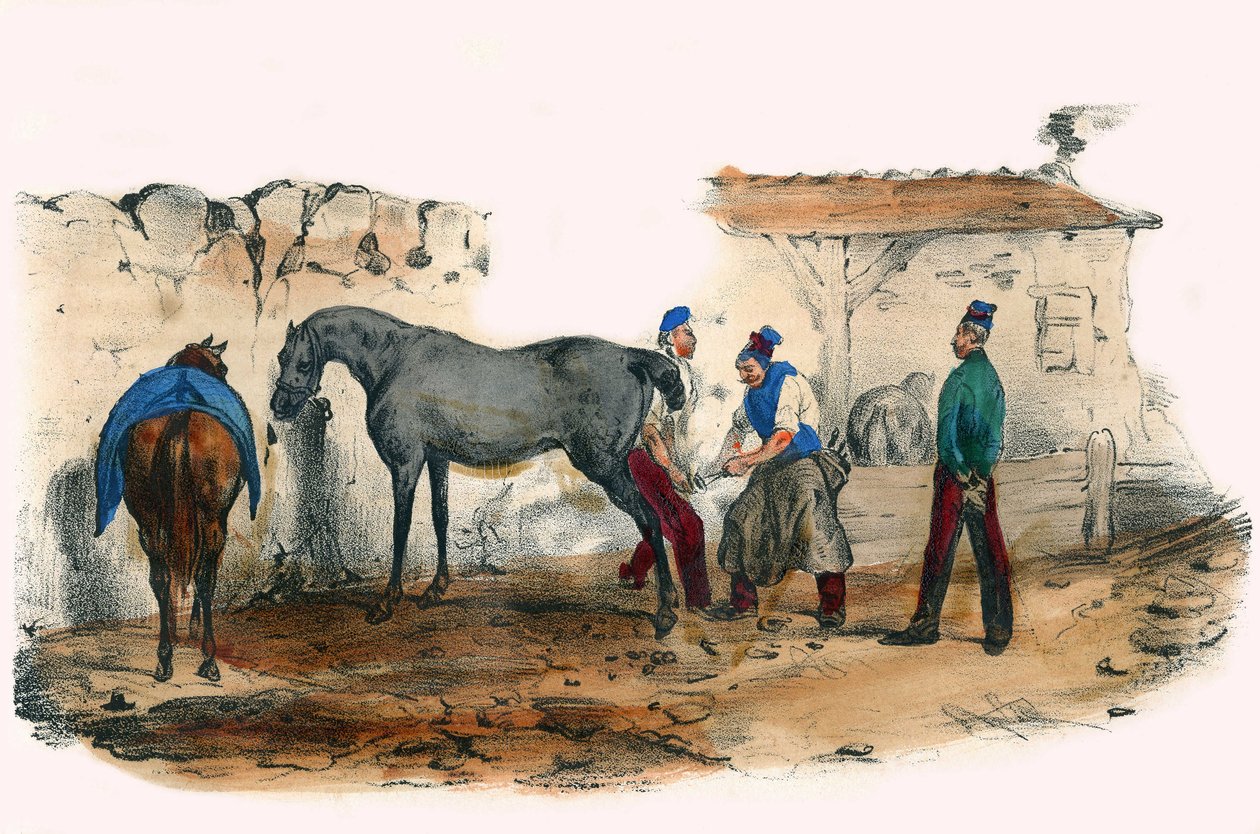 Kiusaaja. Albumissa Grotesque, Choices of Outstanding Types, kuvituksia Victor Adam, Pariisi, noin 1850. tekijältä Victor Adam