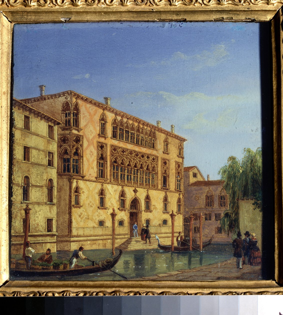 ""Vue de Venise: le palais Giovanelli"" (Näkymiä Venetsiaan. Palazzo Giovanelli) Jean-Victorin (Jean Victor) Vincent Adamin (1801-1867) maalaus 1800-luvun valtion taidemuseo, Tula, Venäjä tekijältä Victor Adam