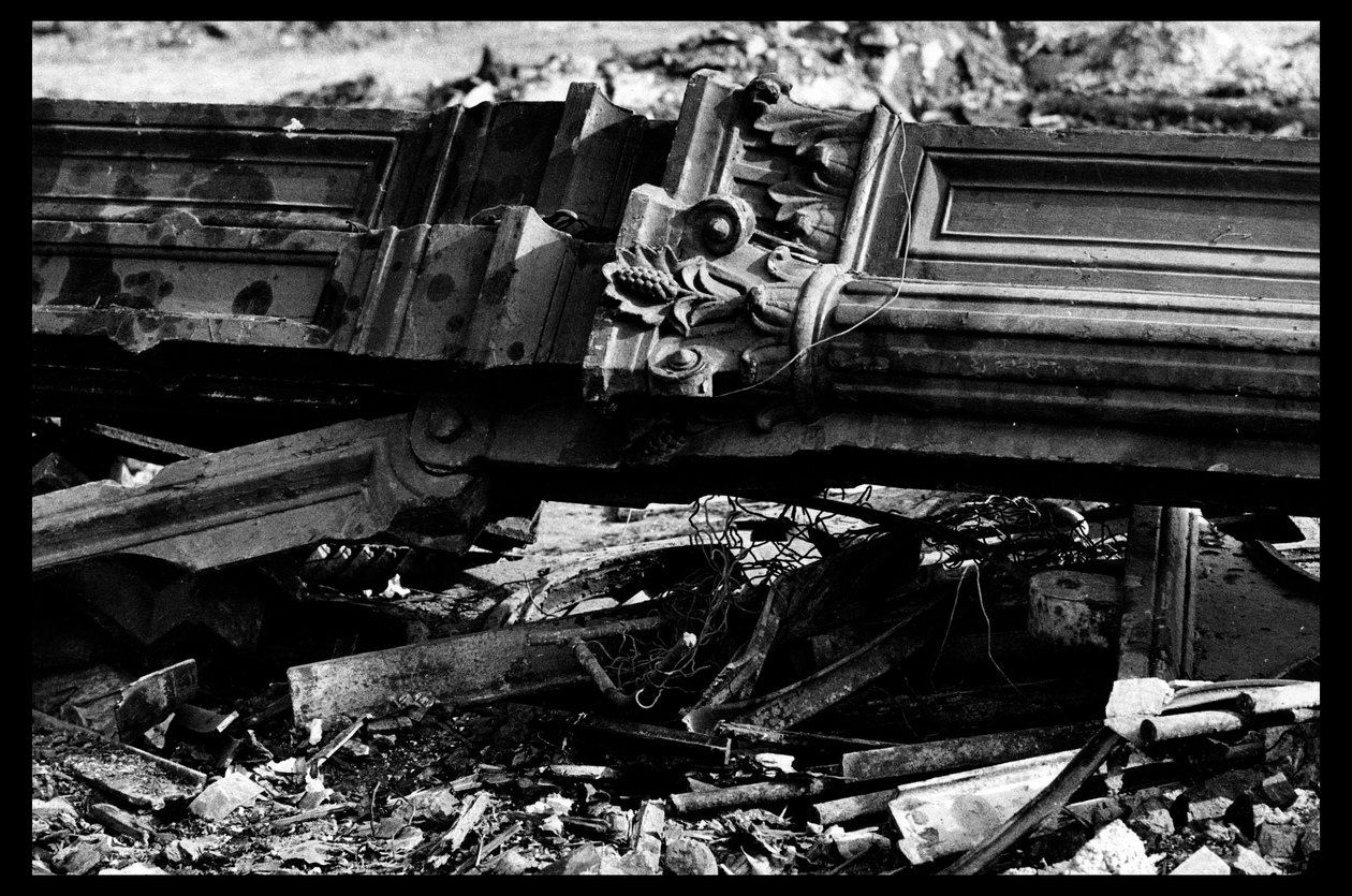 Pariisin keskustorin purku elokuussa 1971 (b/w kuva) tekijältä Victor Baltard