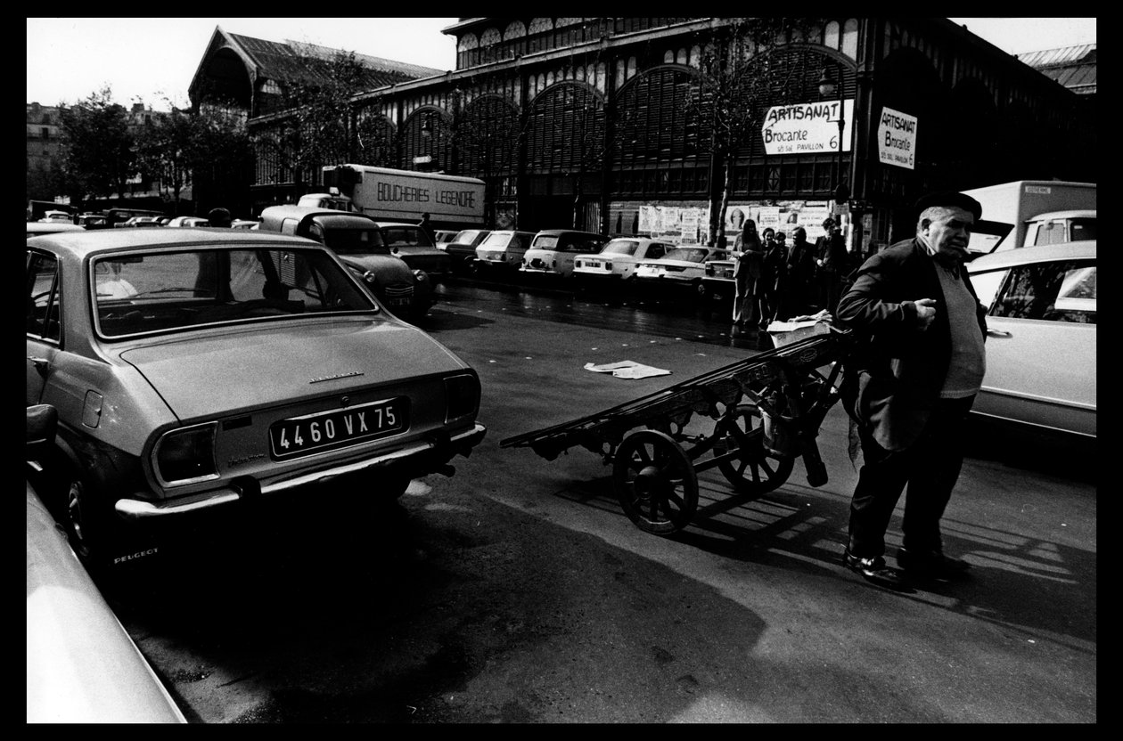 Les halles de Paris juuri ennen purkua elokuussa 1971 (m/v kuva) tekijältä Victor Baltard
