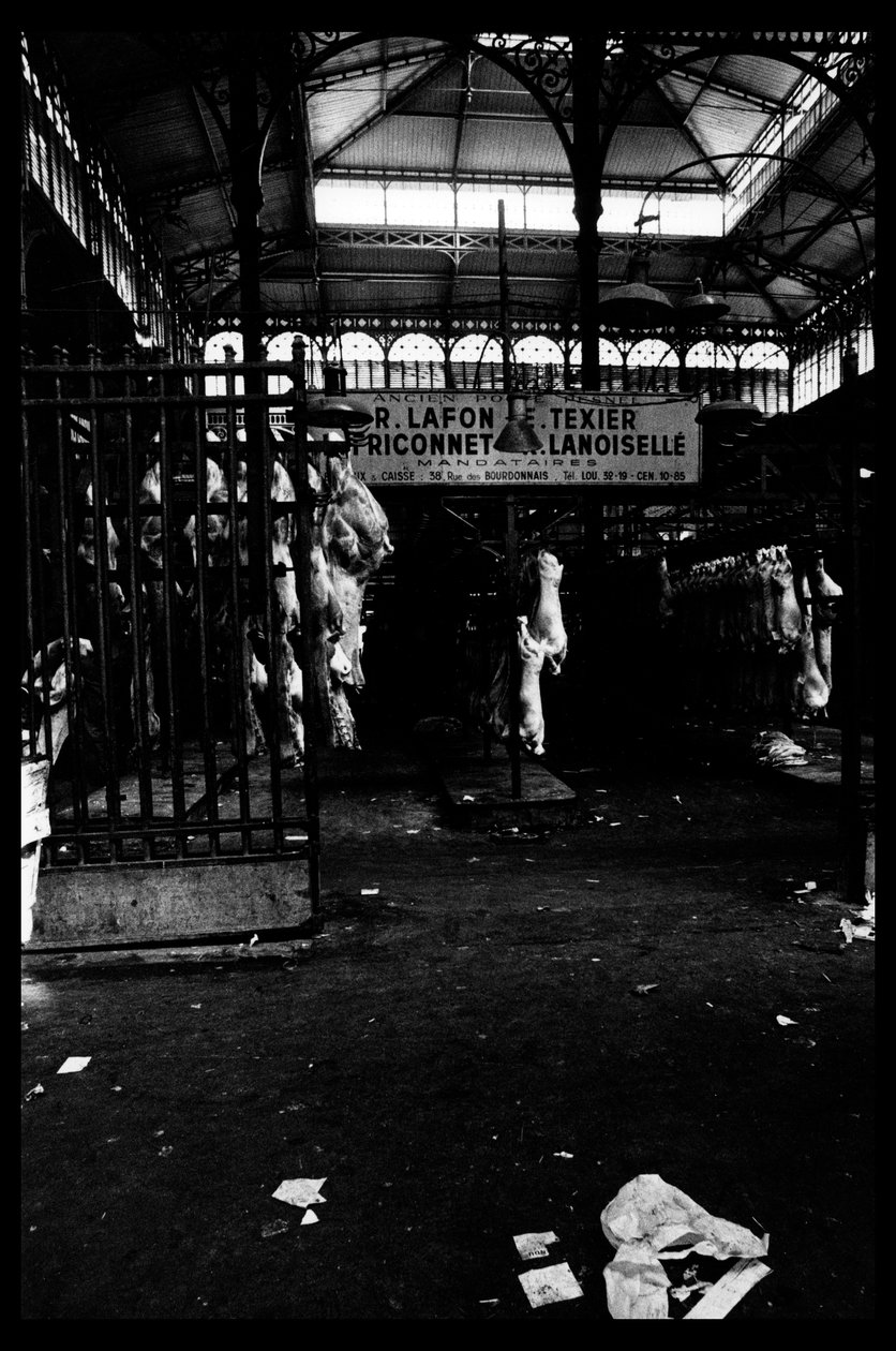 Les halles de Paris juuri ennen purkua elokuussa 1971 (m/v kuva) tekijältä Victor Baltard