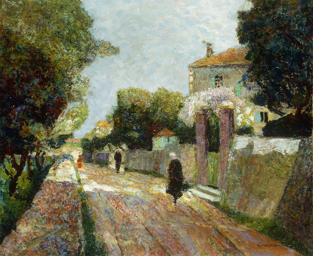 Sunny Village Street; Aurinkoinen kyläkatu tekijältä Victor Charreton