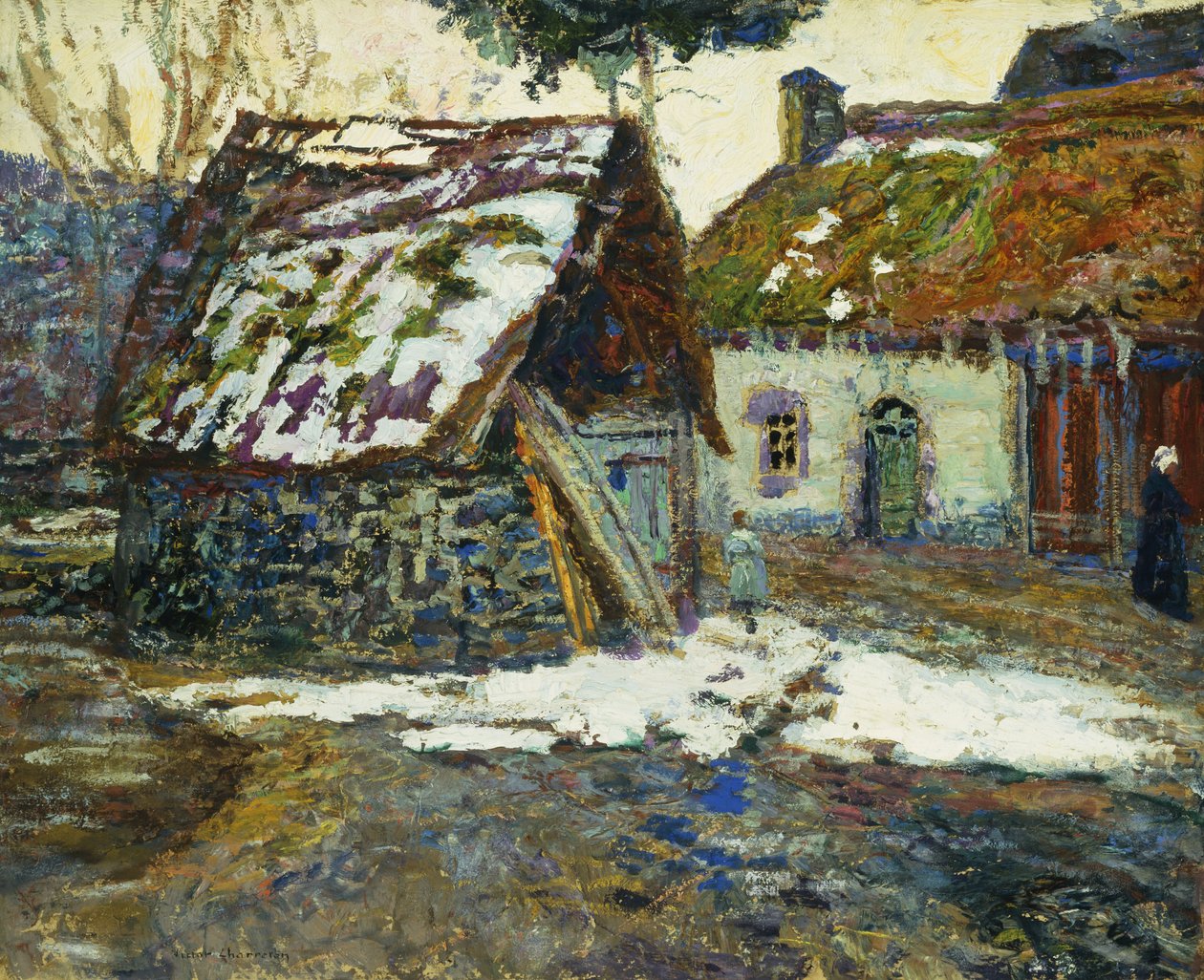 Kylä talvella tekijältä Victor Charreton
