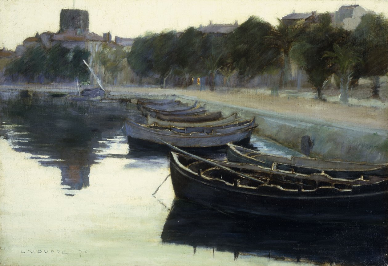 Veneitä kiinnityspaikoilleen, 1876 tekijältä Leon Victor Dupre
