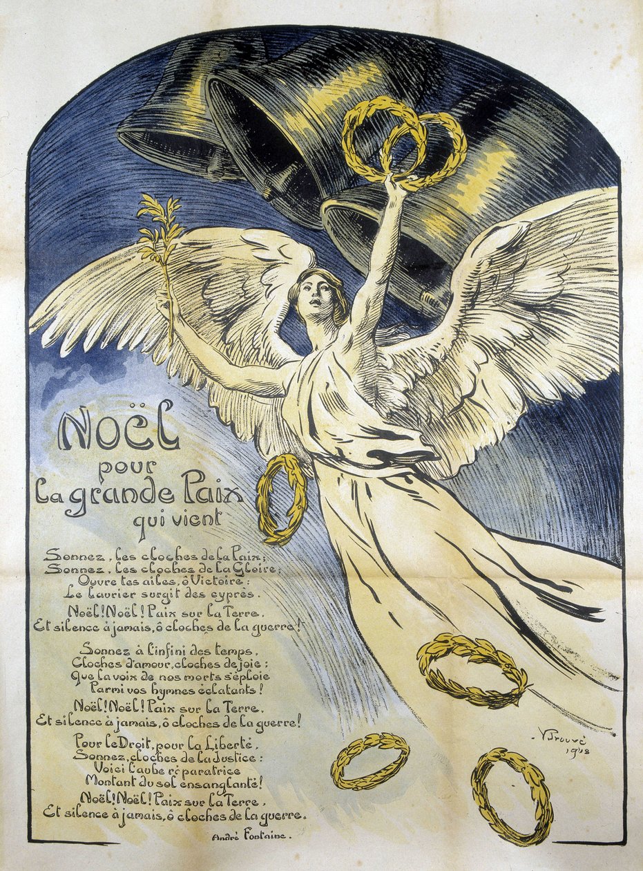Rauhan allegorinen hahmo - André Fontainen runo "" Joulu tulevalle suurelle rauhalle". kirjoittanut V. Prouvé tekijältä Victor Emile Prouve