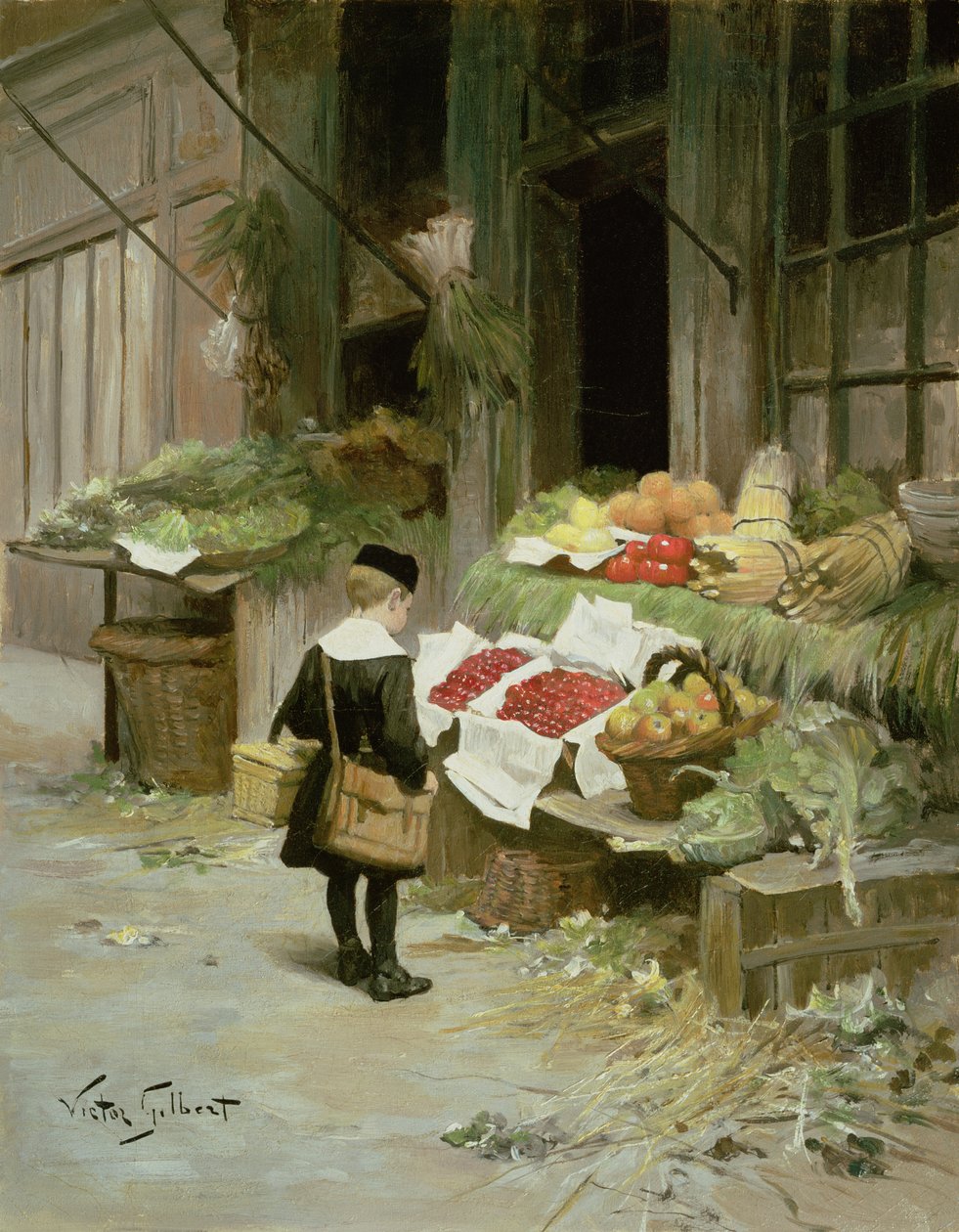 Pikkupoika torilla tekijältä Victor Gabriel Gilbert